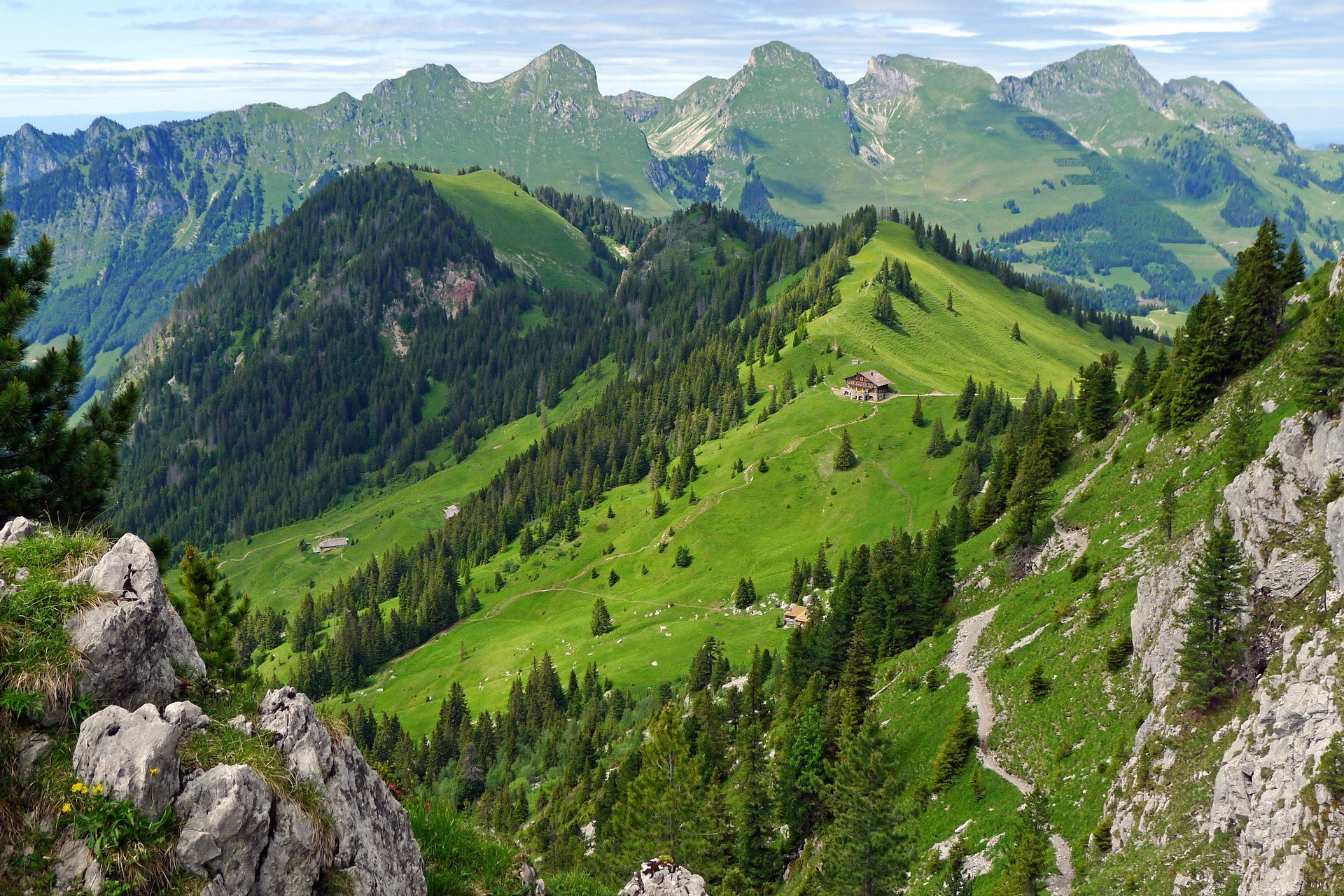 Gastlosen Mountains in Switzerland HD Wallpaper