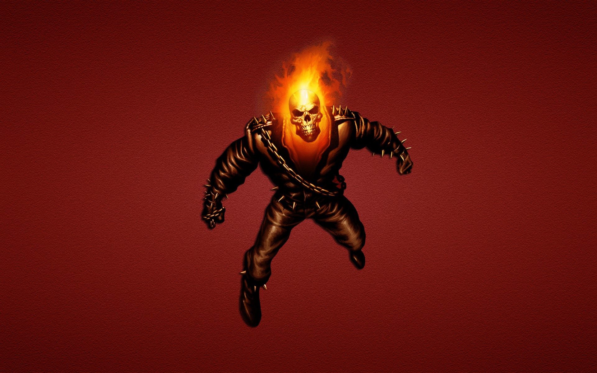 Ghost Rider with flaming skull HD Wallpaper
