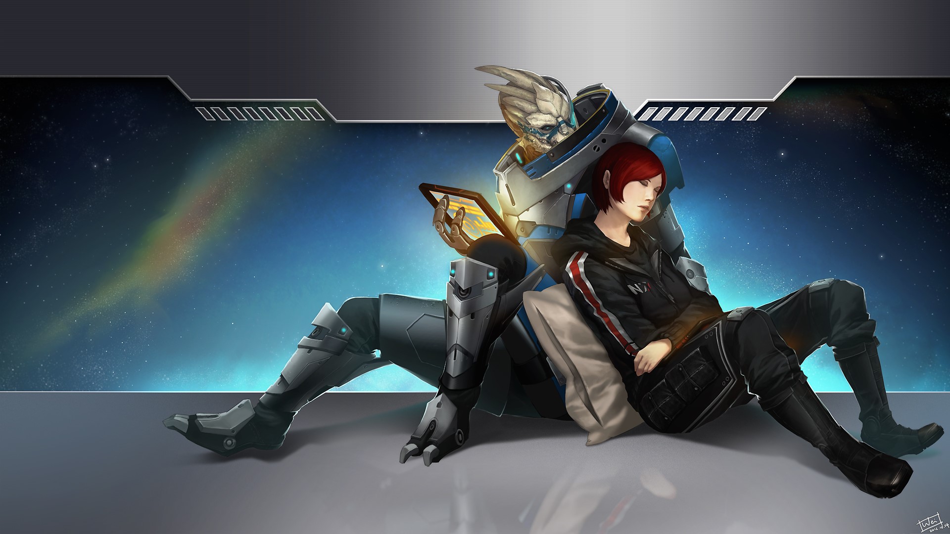 Garrus and Shepard from Mass Effect HD Wallpaper