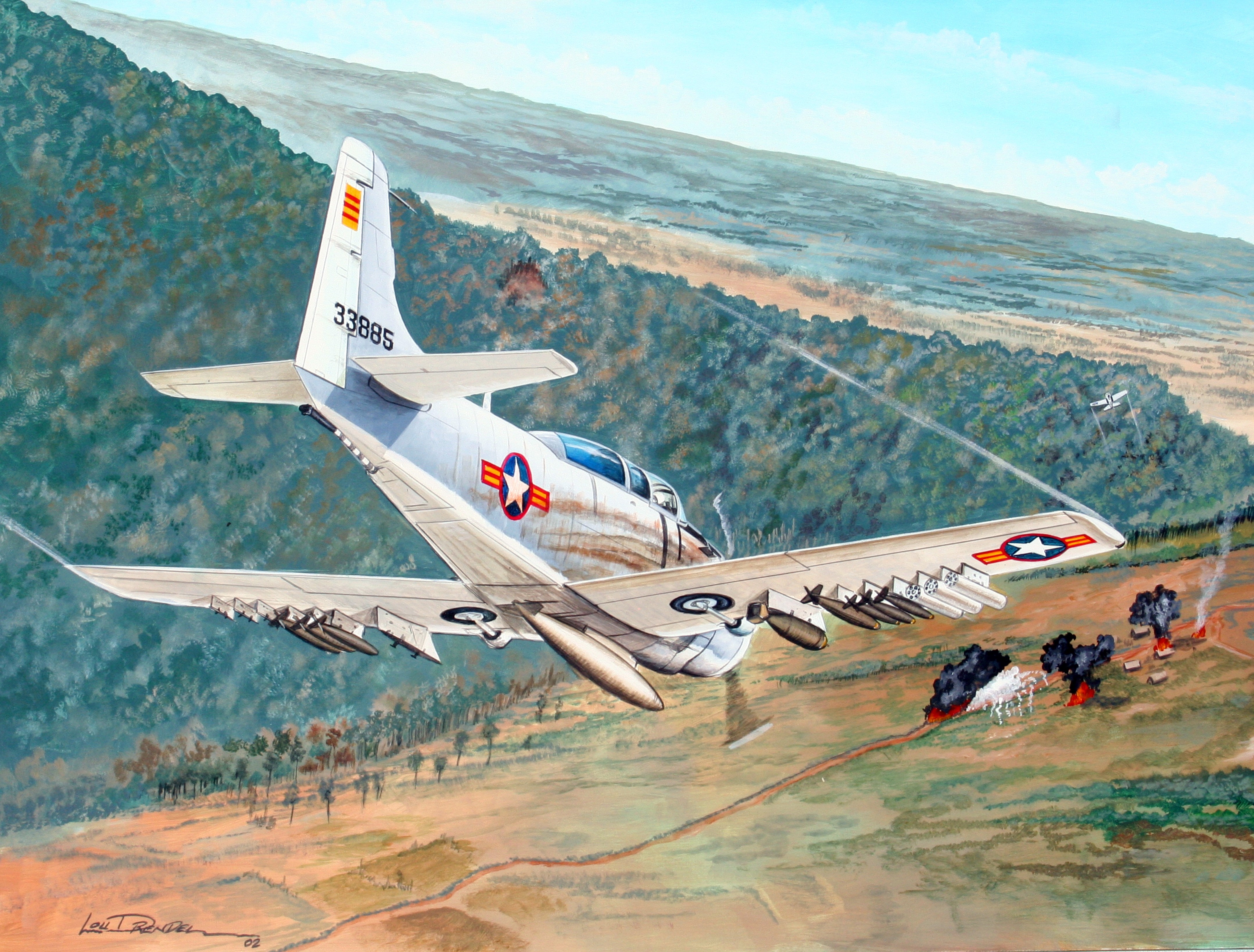 VNAFA-1E Airplane Painting Art HD Wallpaper