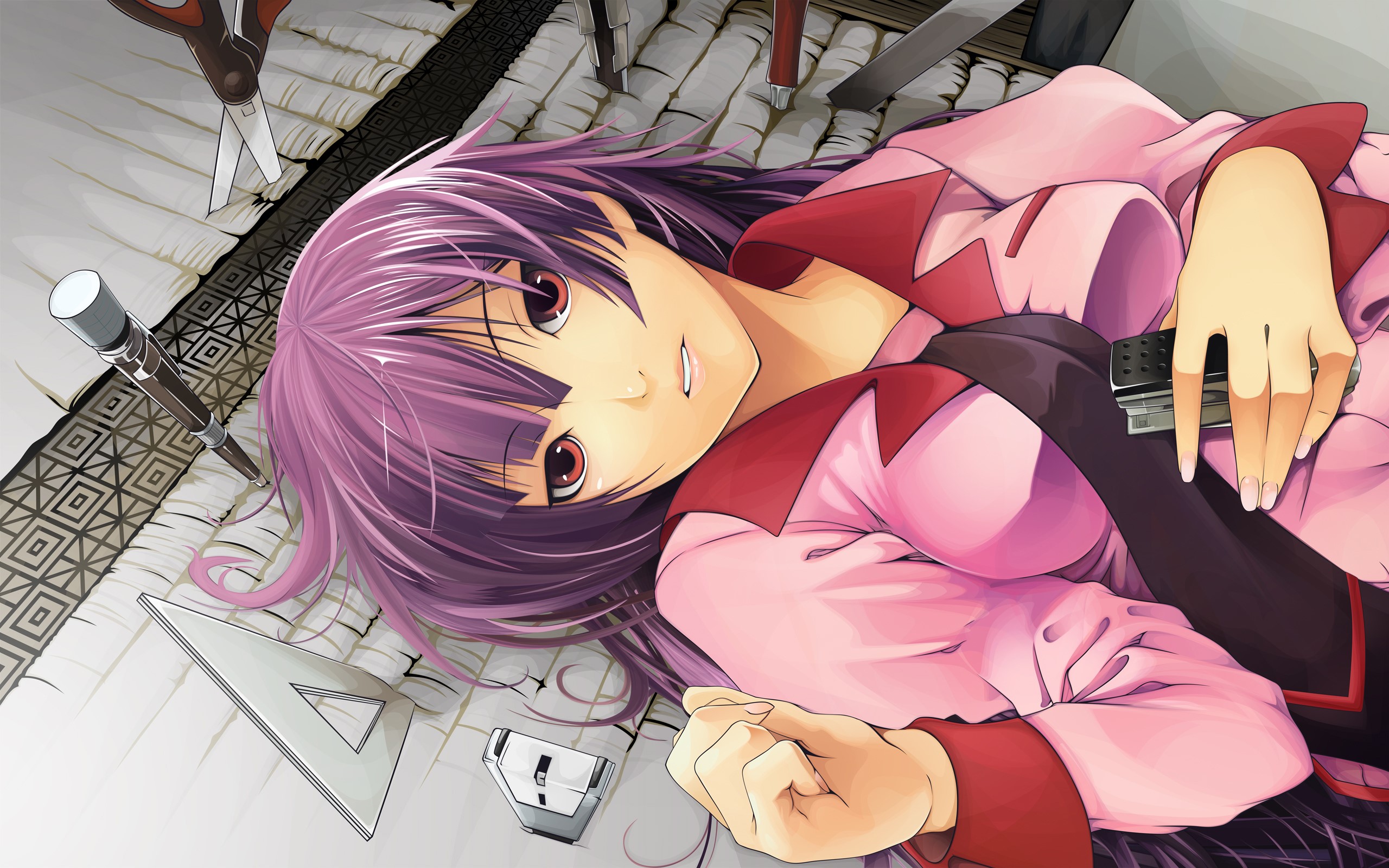Senjougahara Hitagi from Bakemonogatari HD Wallpaper