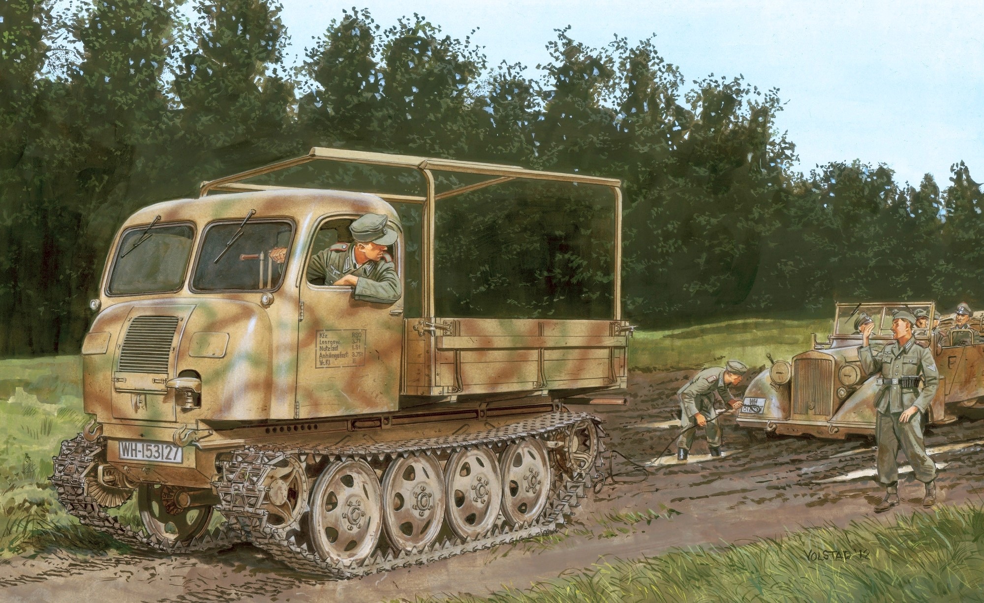 German RSO.1 Traktor painting HD Wallpaper