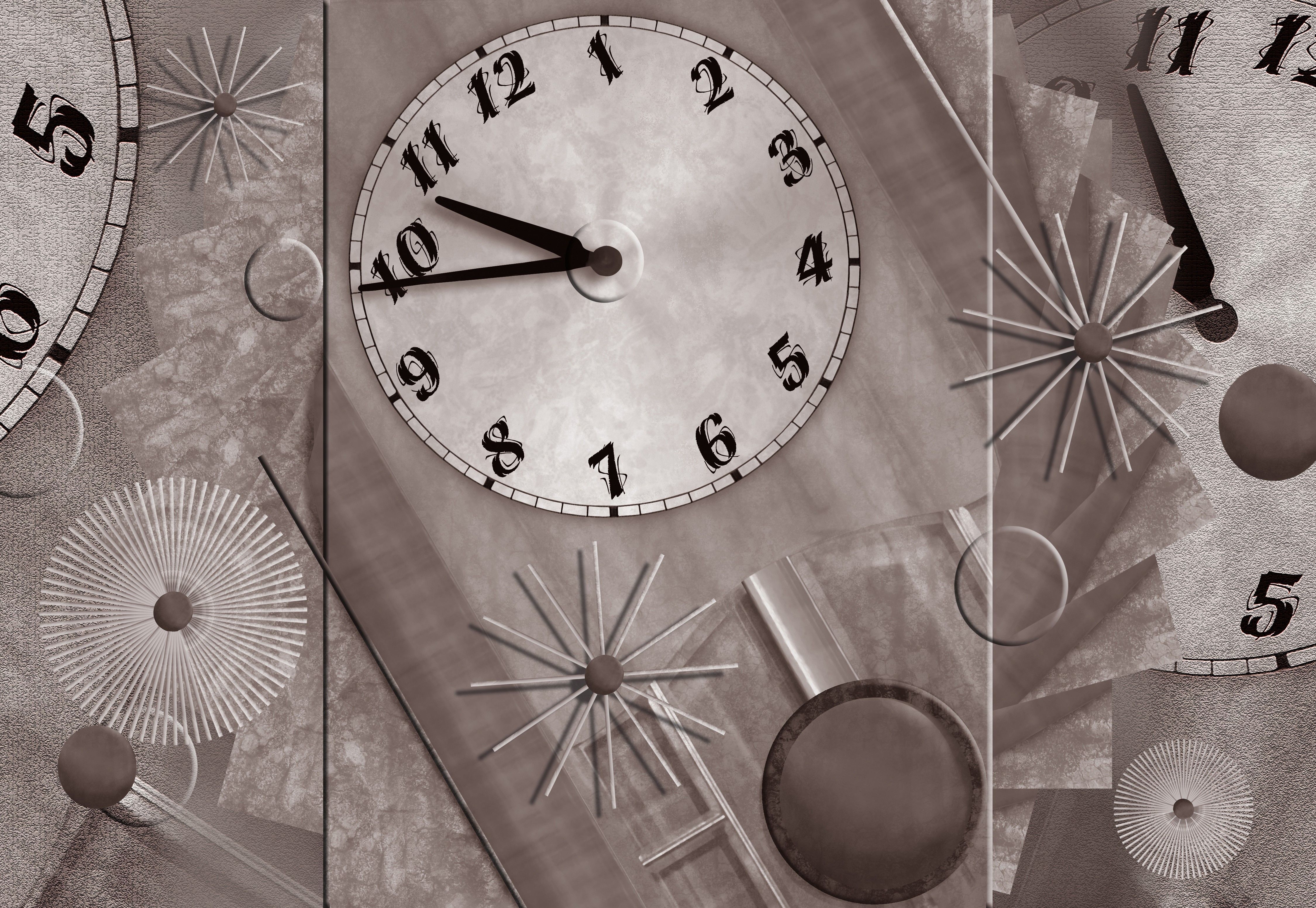 4K Clock Art HD Wallpaper