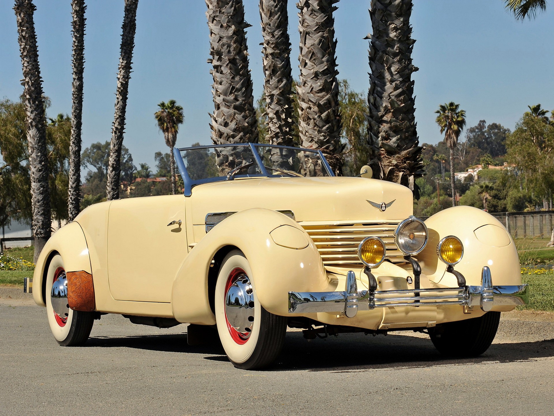 1937 Cord 812 SC Phaeton convertible car HD Wallpaper