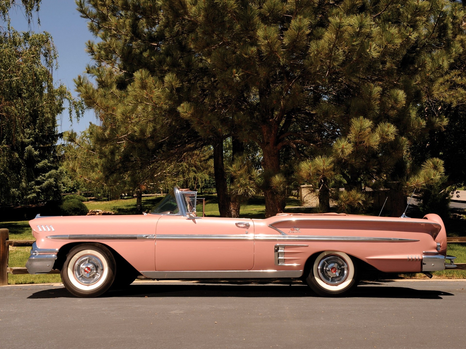 1958 Chevrolet Bel Air Impala Cabriolet HD Wallpaper