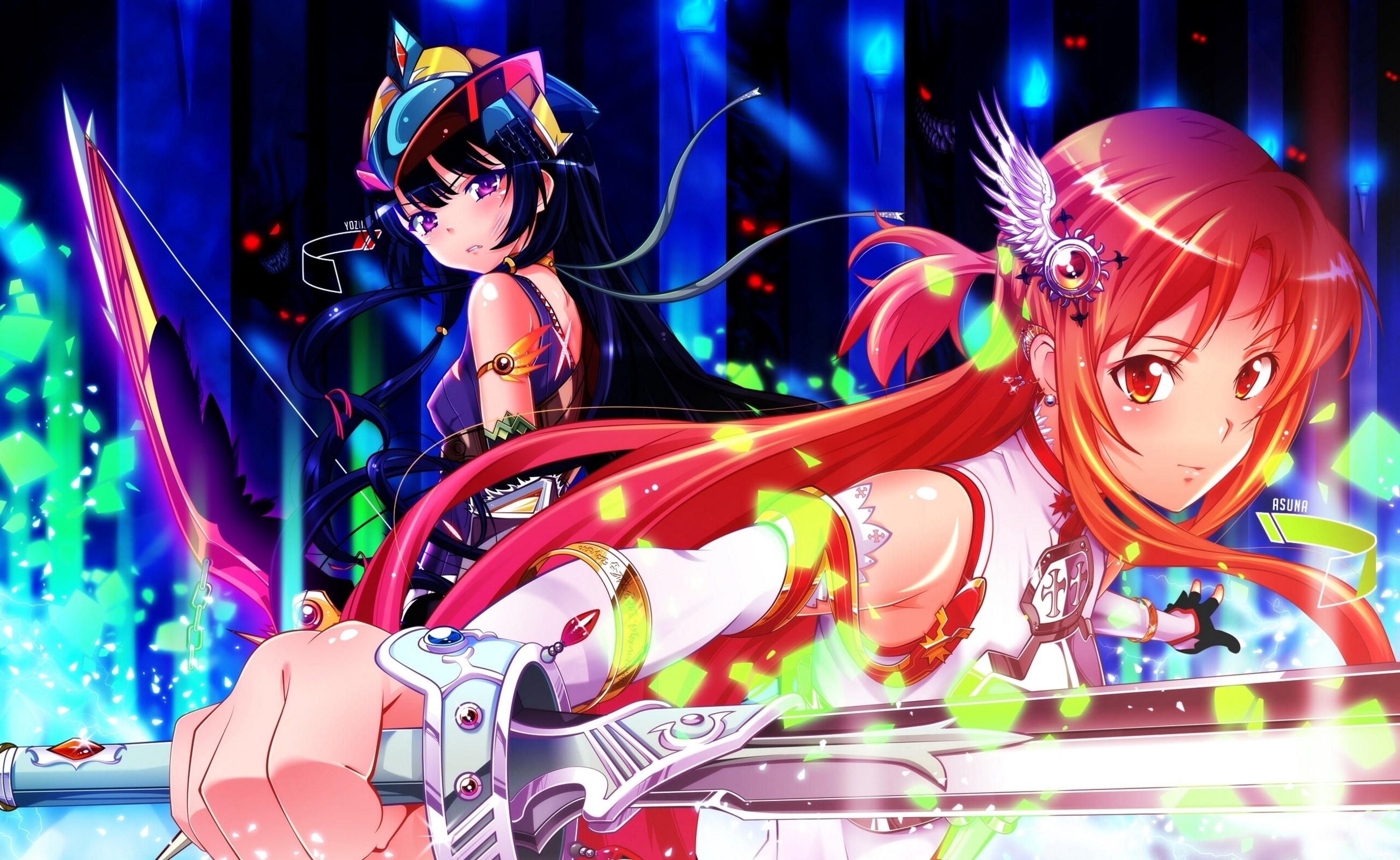 Asuna and Yui from Sword Art Online HD Wallpaper