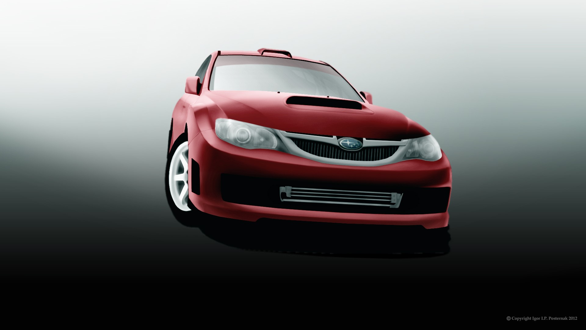 Red Subaru Impreza WRX STI HD Wallpaper