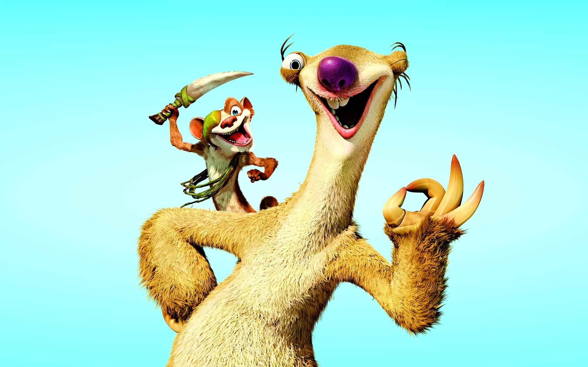 Sid and Buck from Ice Age HD Wallpaper