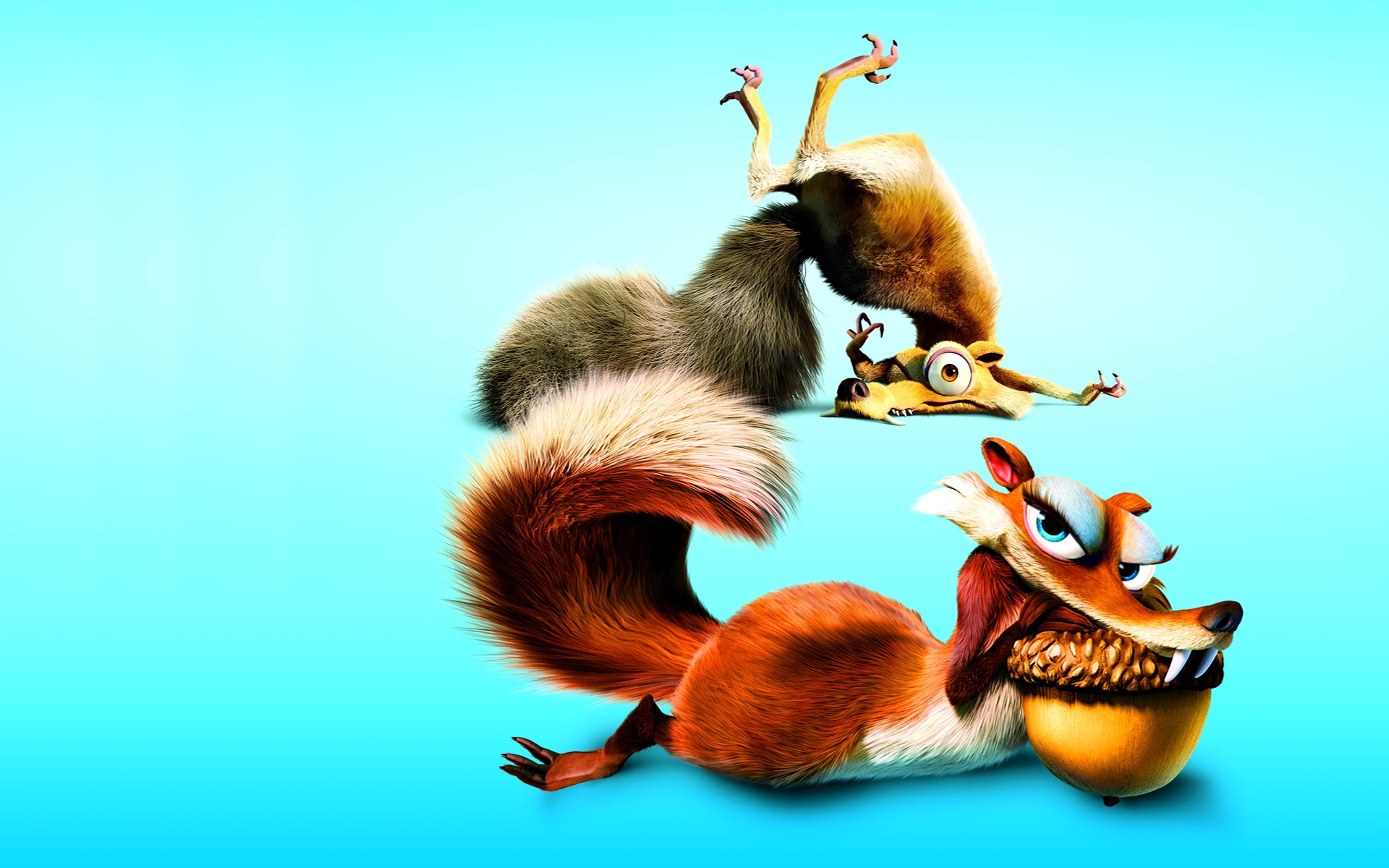 Scrat from Ice Age with an acorn HD Wallpaper