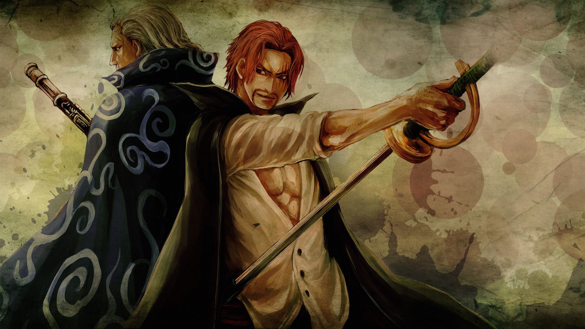 Shanks and Silvers Rayleigh from One Piece HD Wallpaper