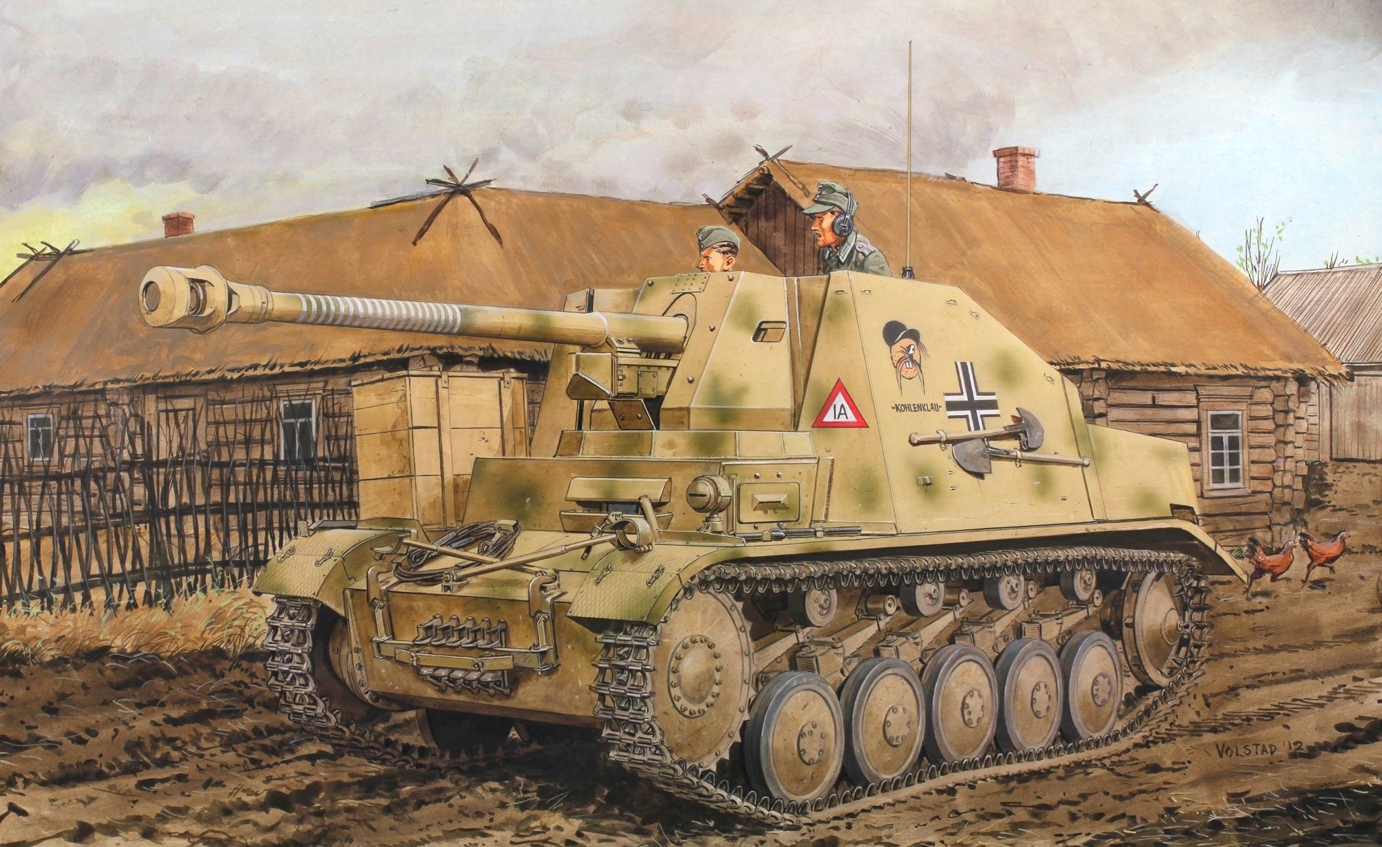 German Sd.Kfz.131 Marder II self-propelled gun HD Wallpaper