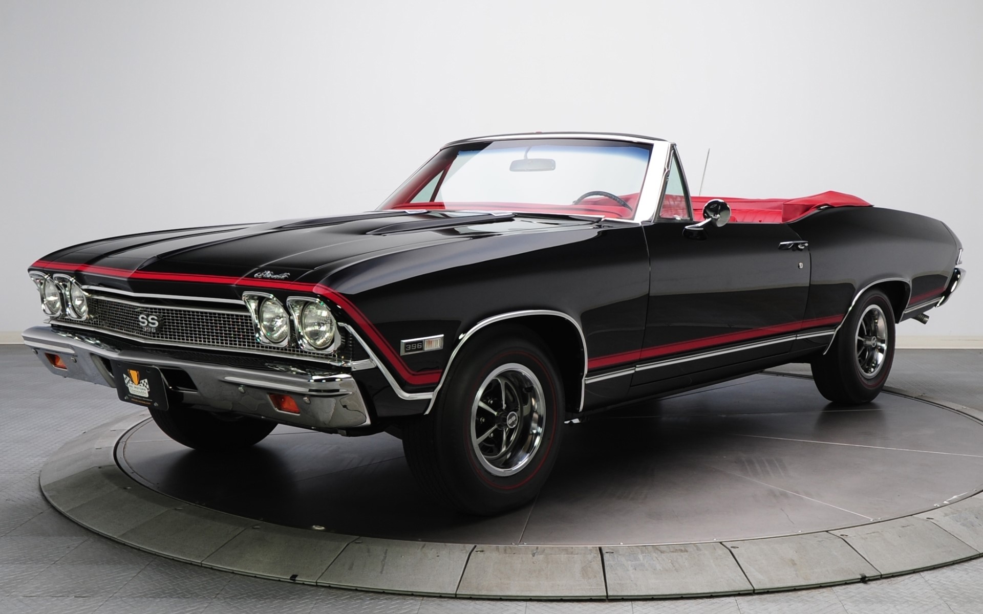 Black 1969 Chevrolet Chevelle SS Convertible HD Wallpaper