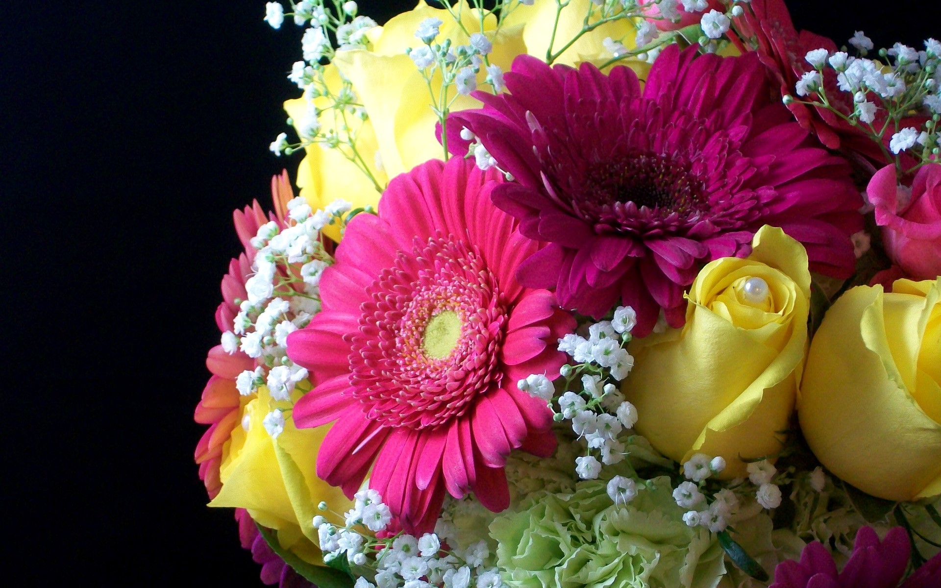Bouquet of colorful flowers HD Wallpaper