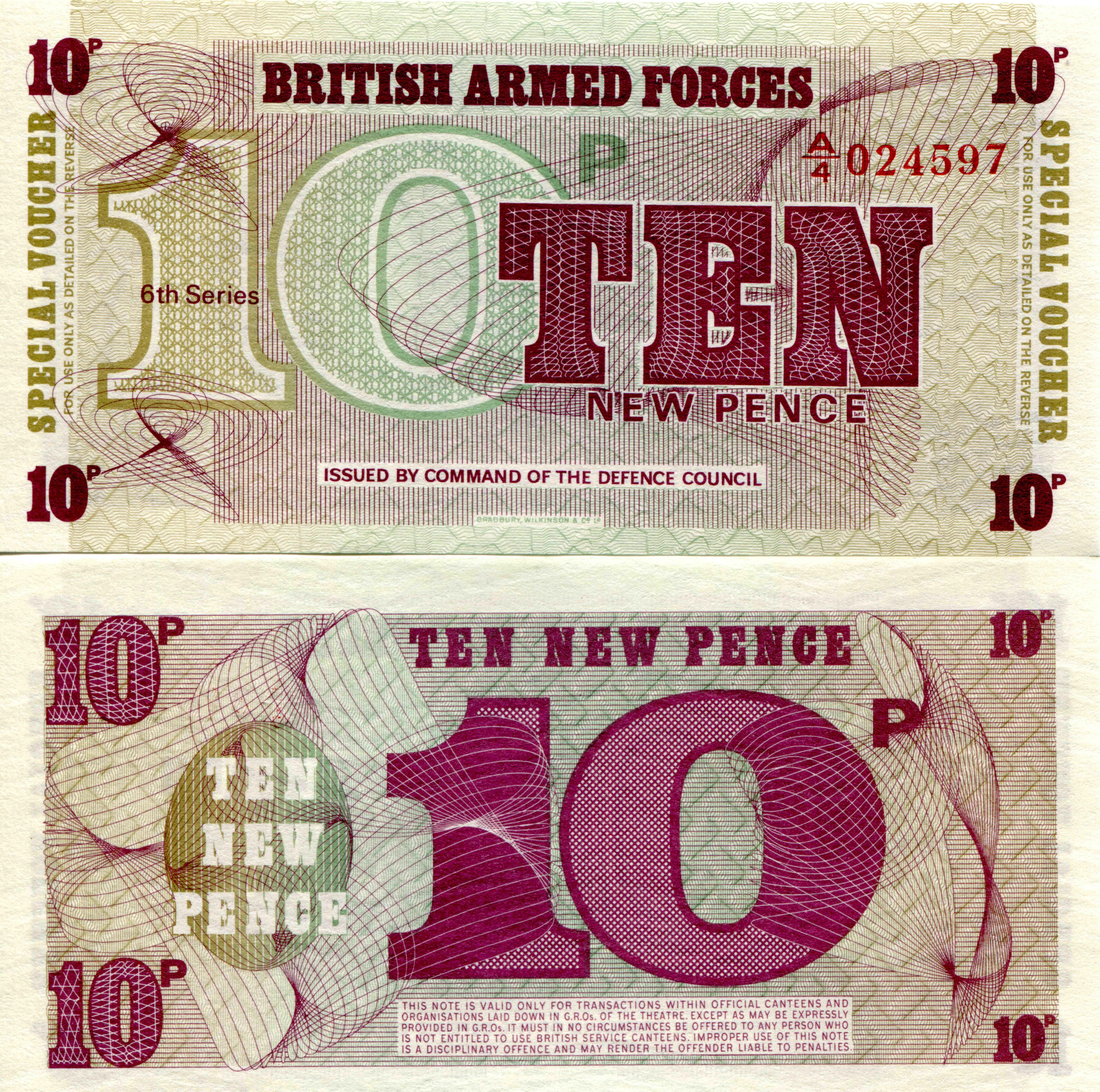 British Armed Forces Special Voucher 10 New Pence HD Wallpaper