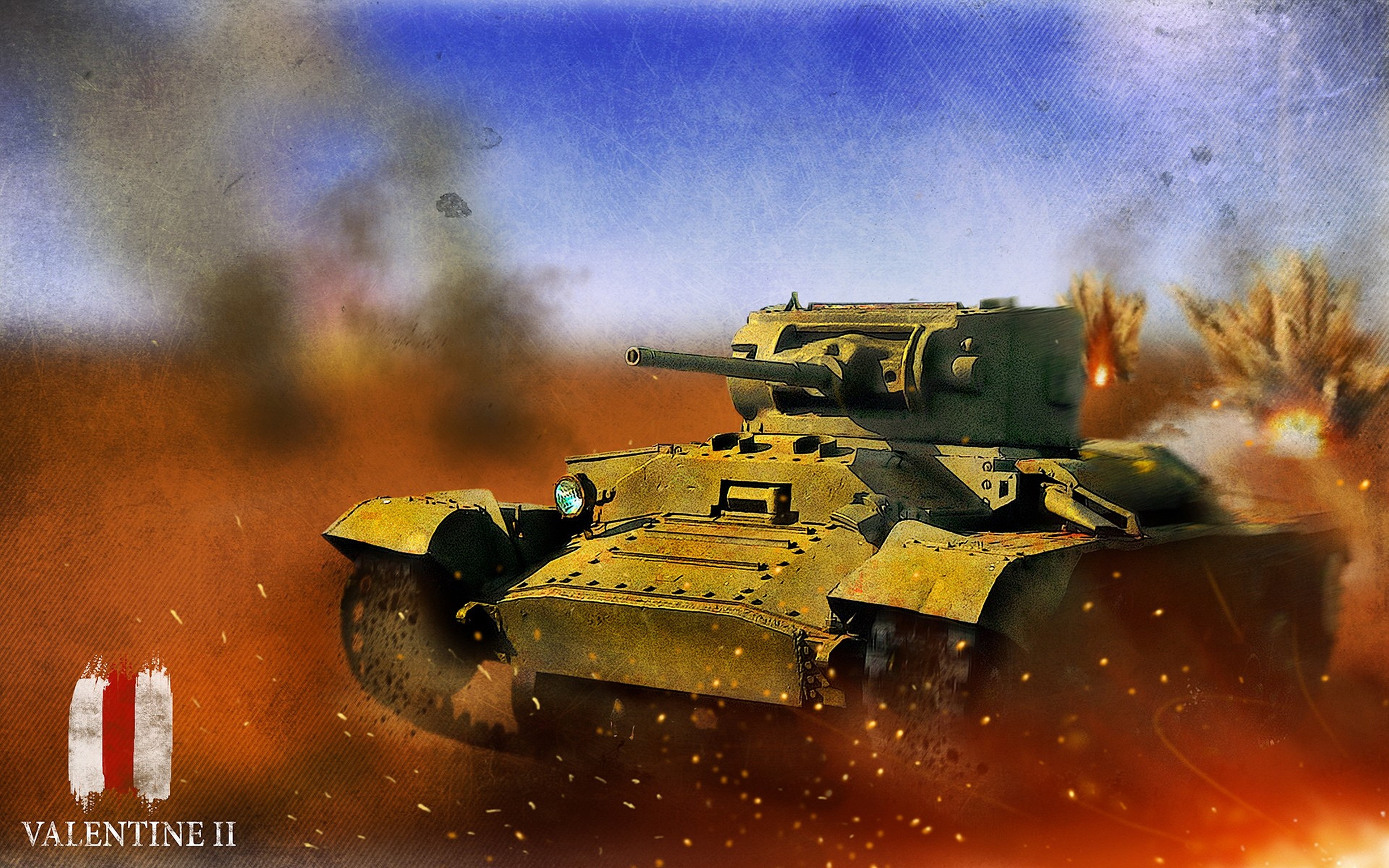 Valentine II Tank in World of Tanks HD Wallpaper
