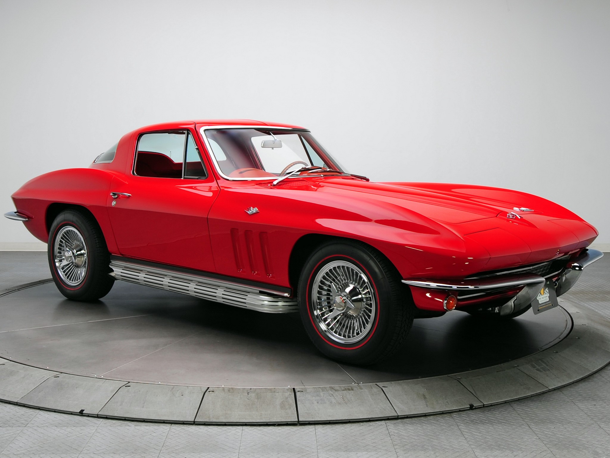 Classic Red Corvette Sting Ray HD Wallpaper