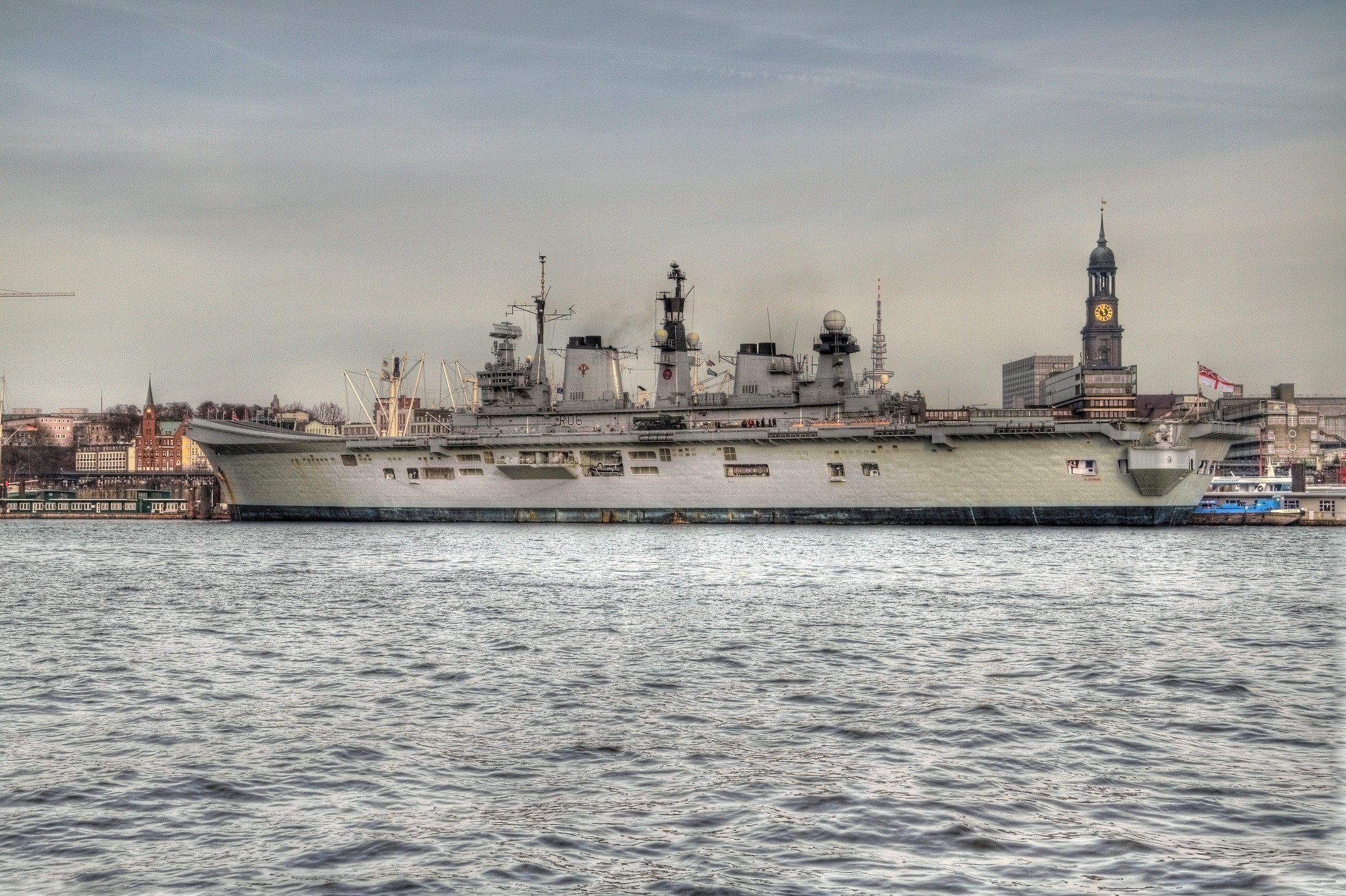 Naval Ship docked in Hamburg, Germany HD Wallpaper