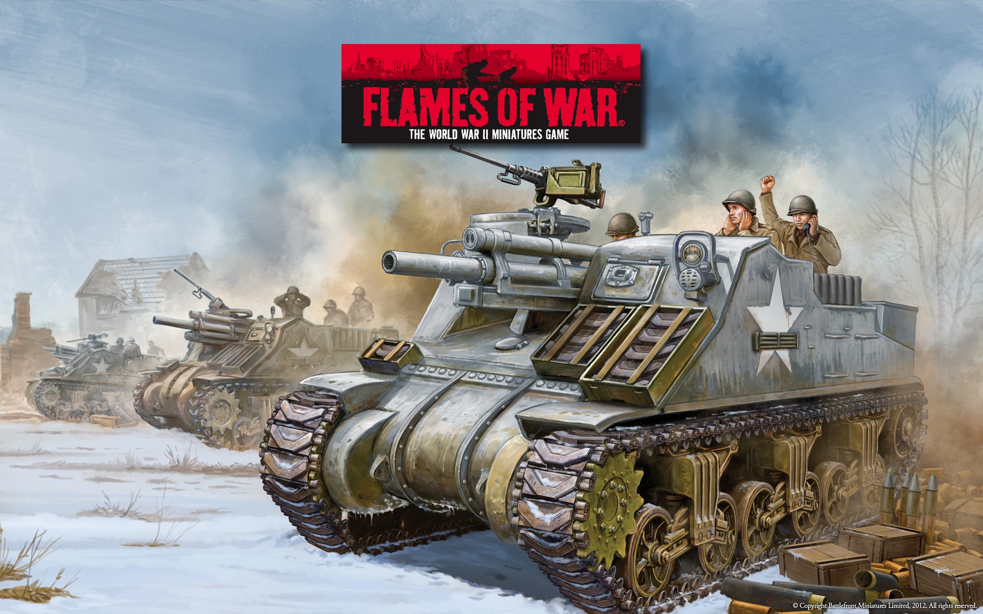 Flames of War SPG World War II Miniatures Game HD Wallpaper