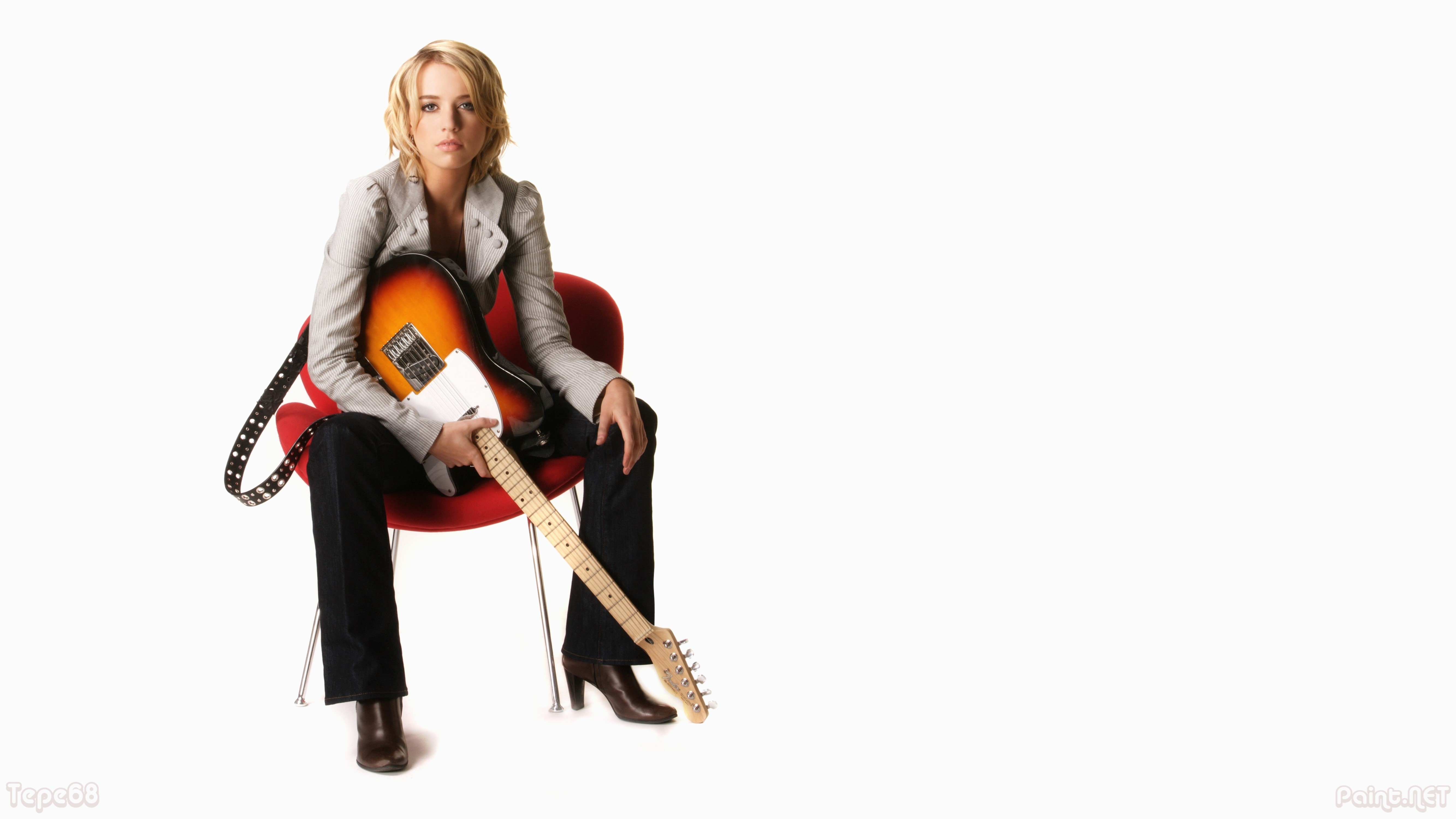 Alexz Johnson with guitar HD Wallpaper