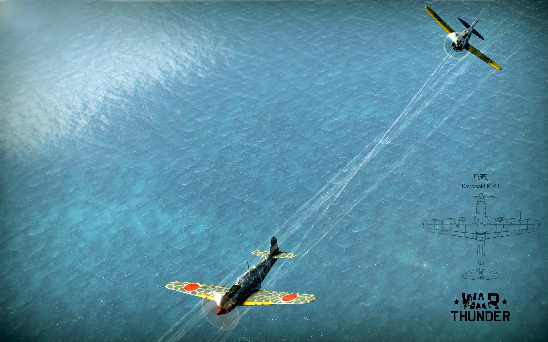 Kawasaki Ki-61 airplanes in War Thunder HD Wallpaper