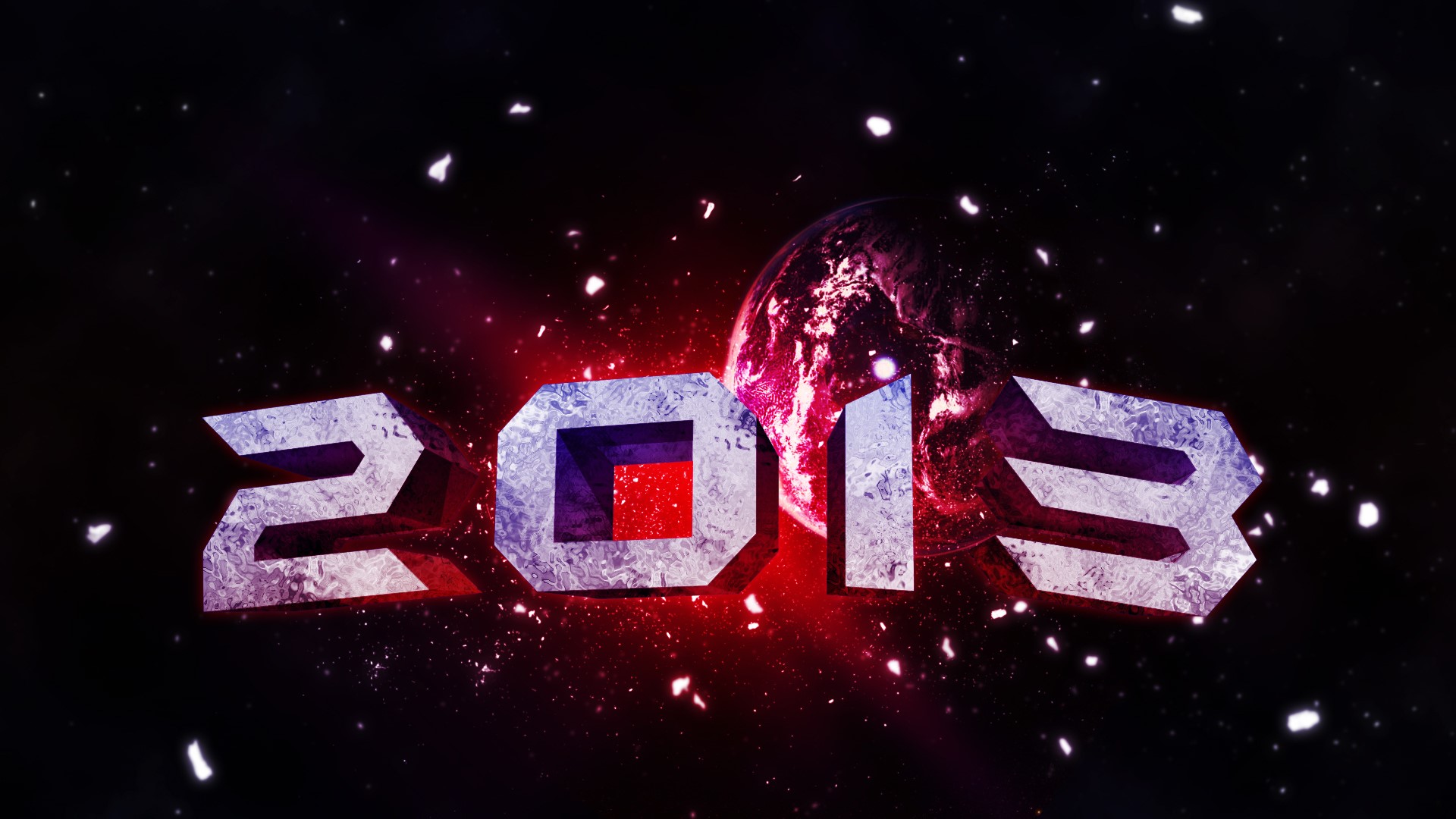 2013 New Year's Eve Space Theme HD Wallpaper