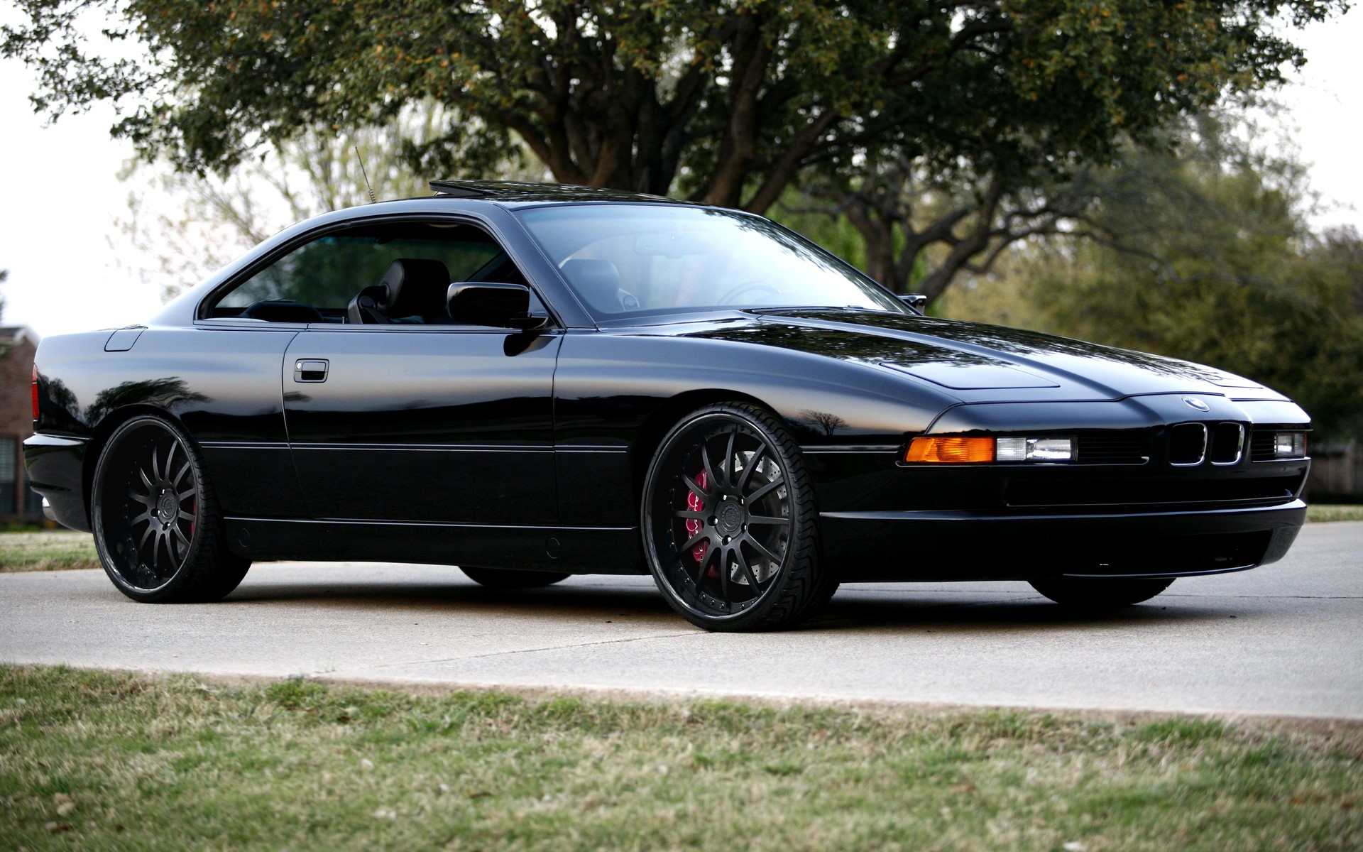 Black BMW 8 Series Coupe on a Road HD Wallpaper
