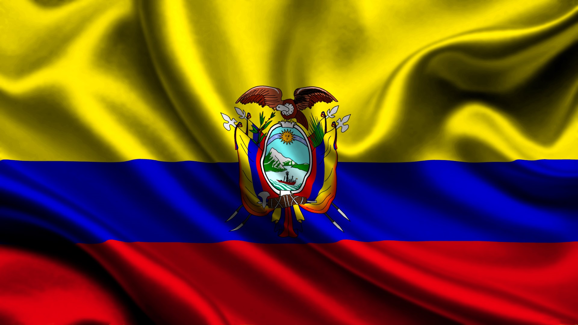 Flag of Ecuador HD Wallpaper