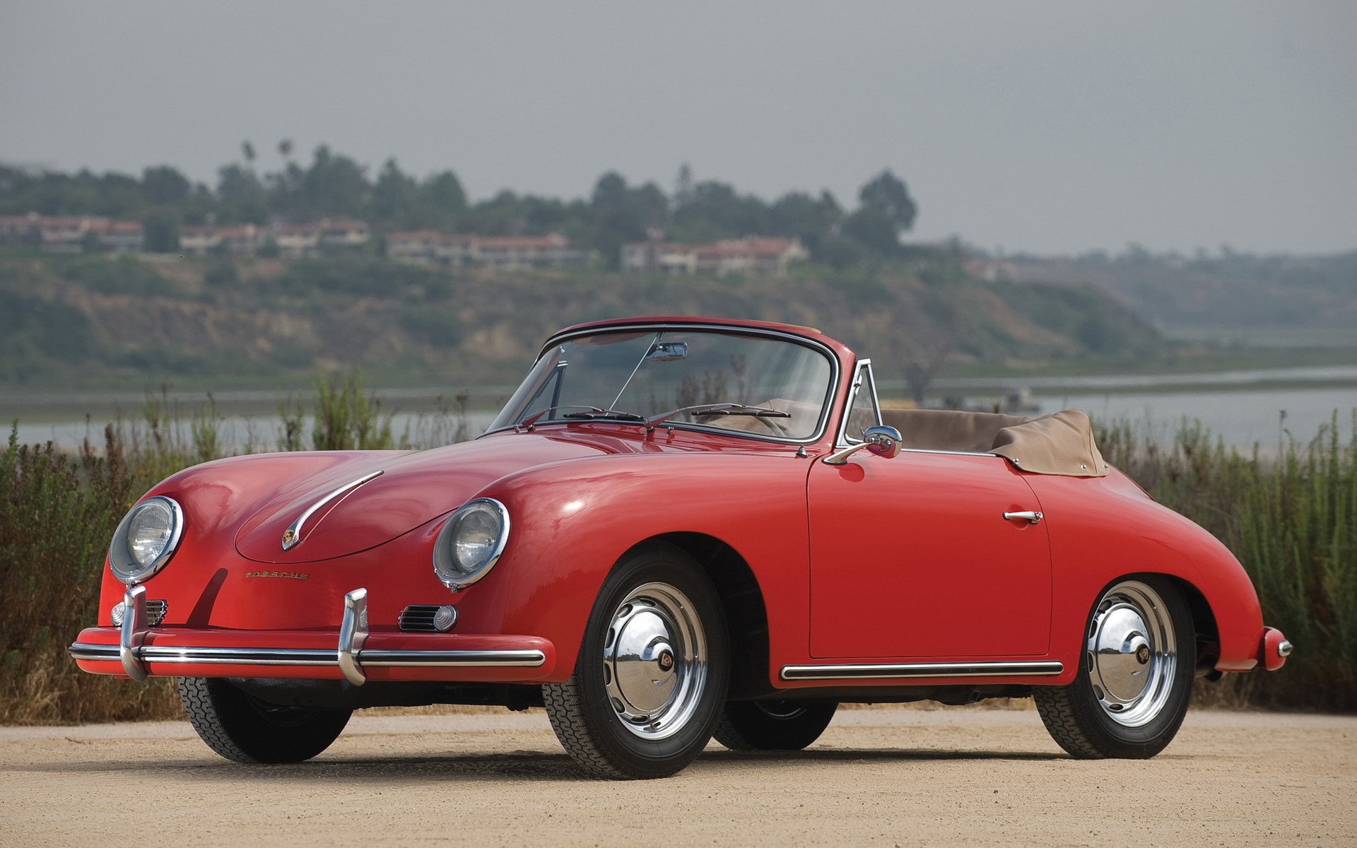Red Porsche Convertible HD Wallpaper