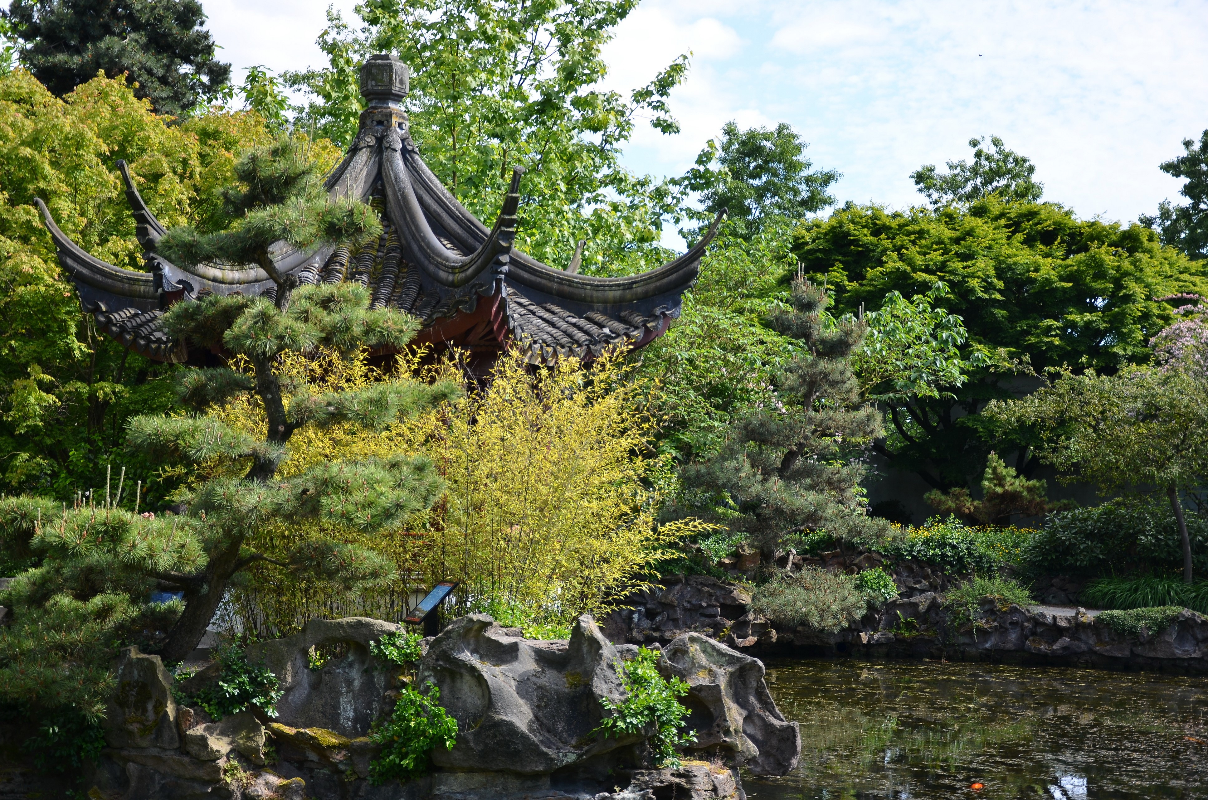 Sun Yat-Sen Gardens Pagoda in Vancouver, Canada HD Wallpaper
