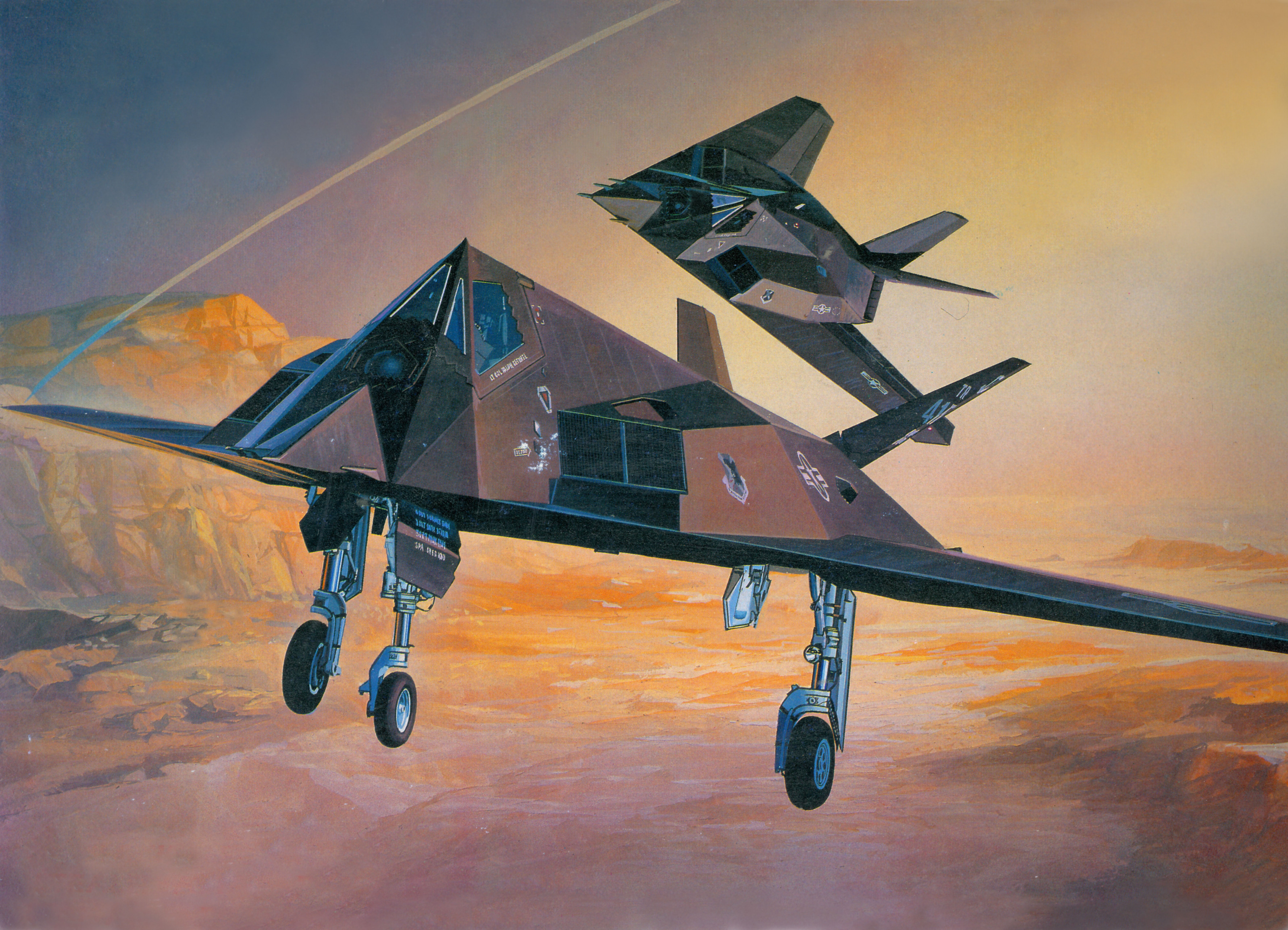 F-117A Nighthawk Stealth Fighter Jets HD Wallpaper