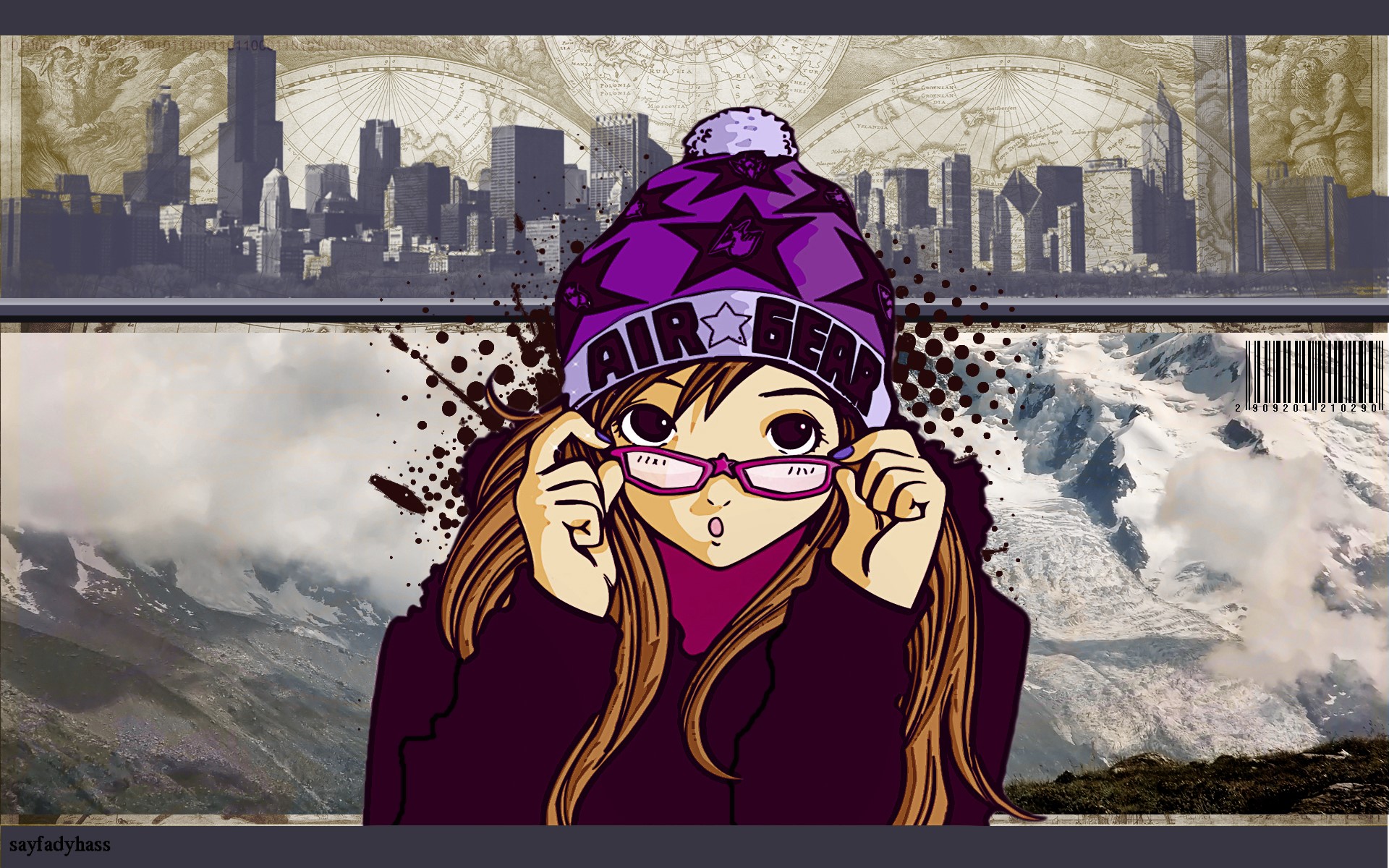 Girl with glasses and beanie from Air Gear HD Wallpaper
