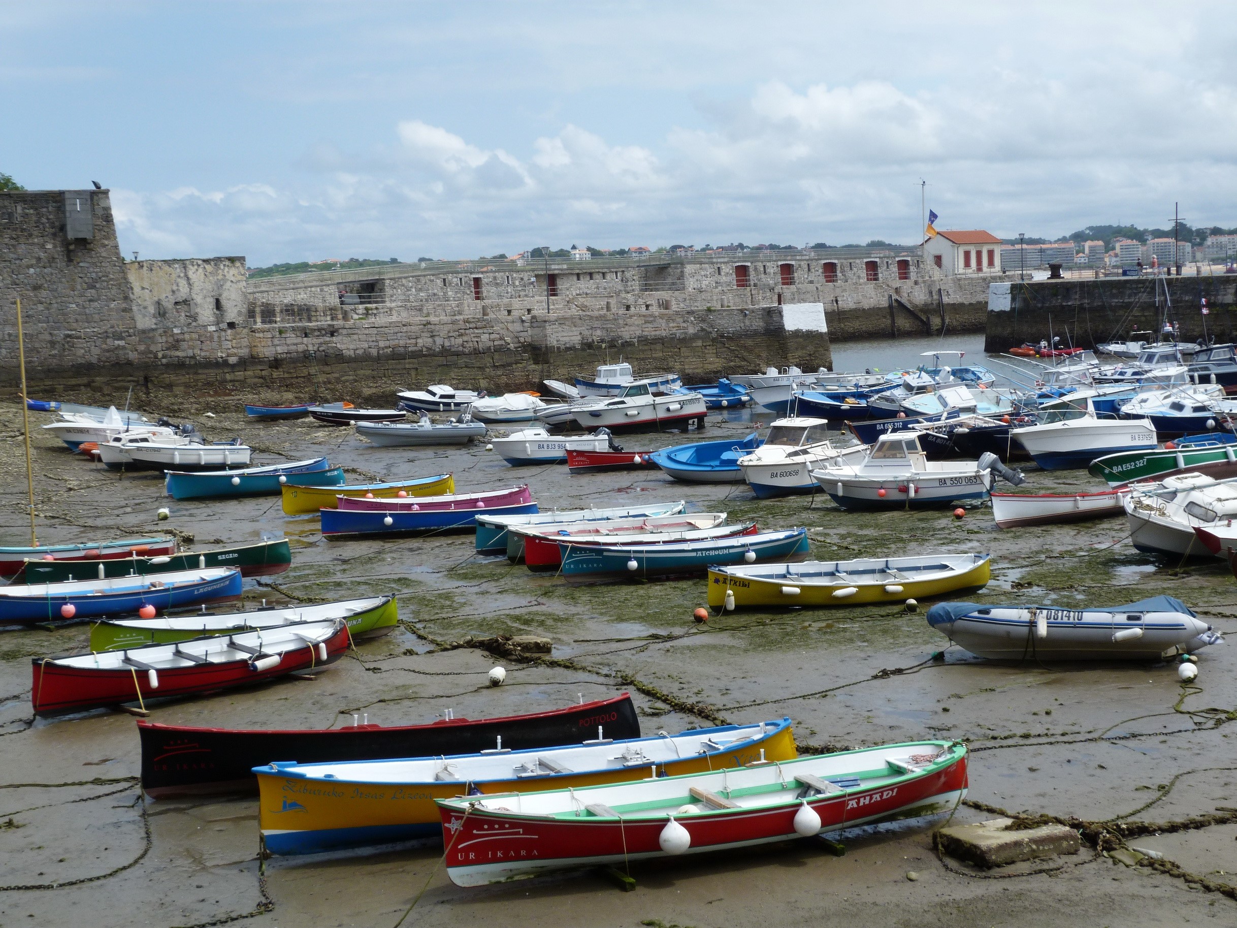Boats docked in a harbor in France HD Wallpaper