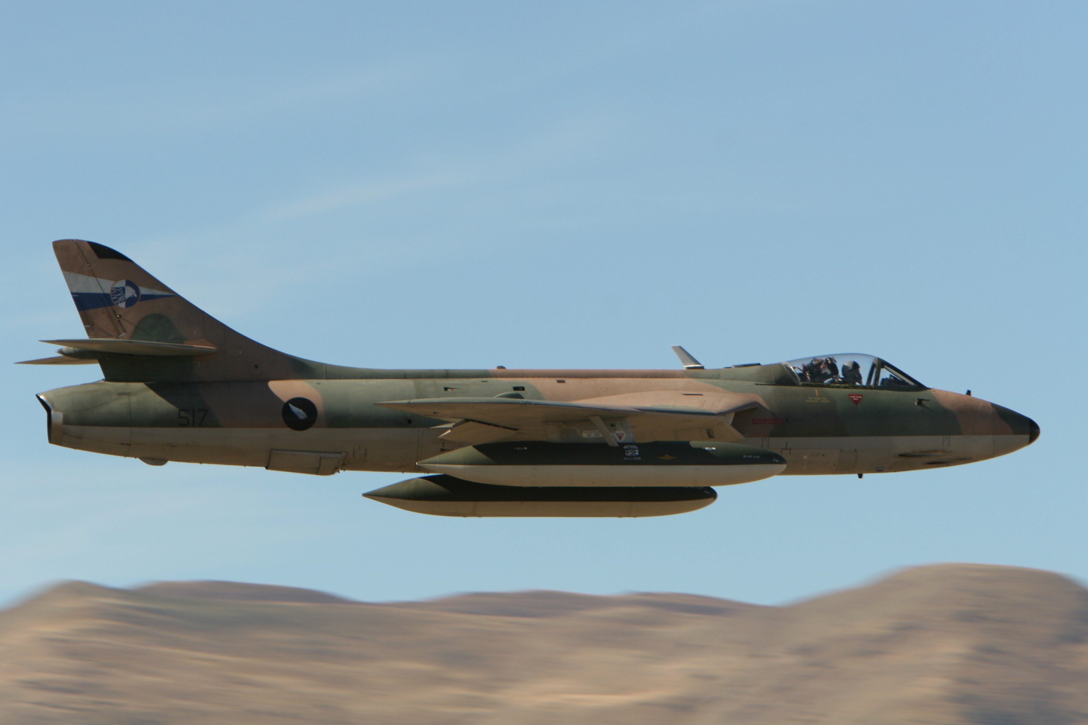 Hawker Hunter fighter jet in flight HD Wallpaper