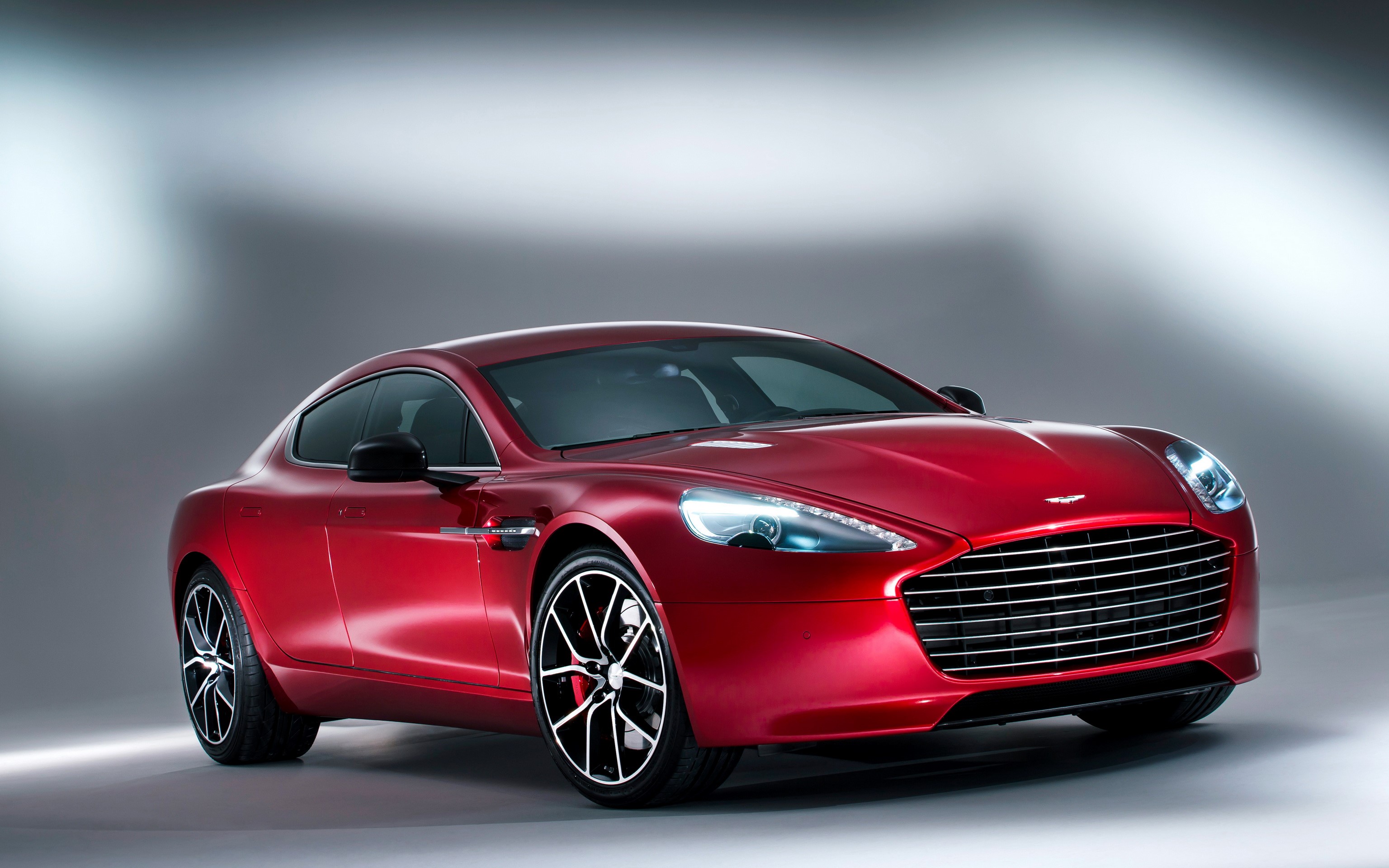 Red 2013 Aston Martin Rapide S front view HD Wallpaper