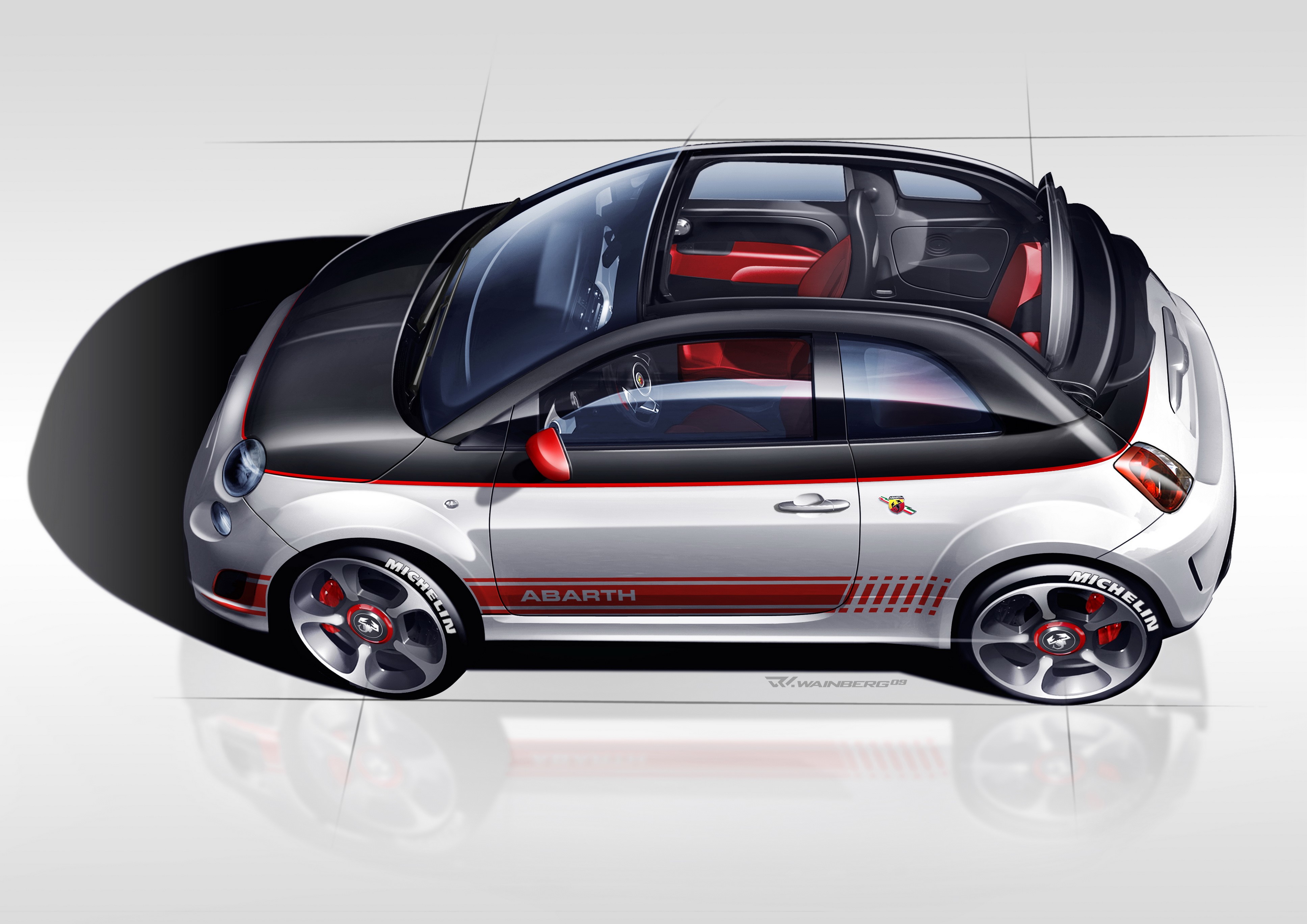 4K Abarth 500C Convertible with Michelin Tires HD Wallpaper
