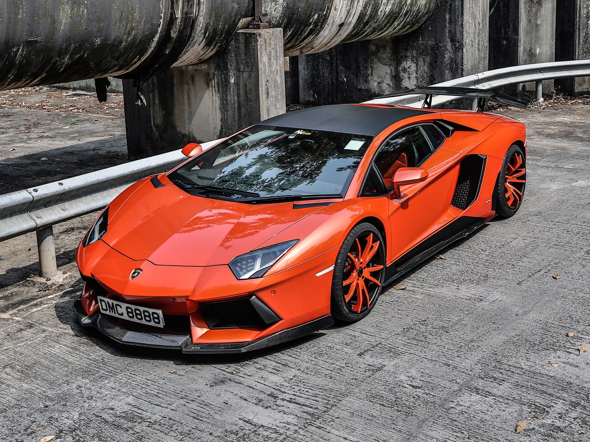 Orange Lamborghini Aventador LP900-4 Molto Veloce HD Wallpaper