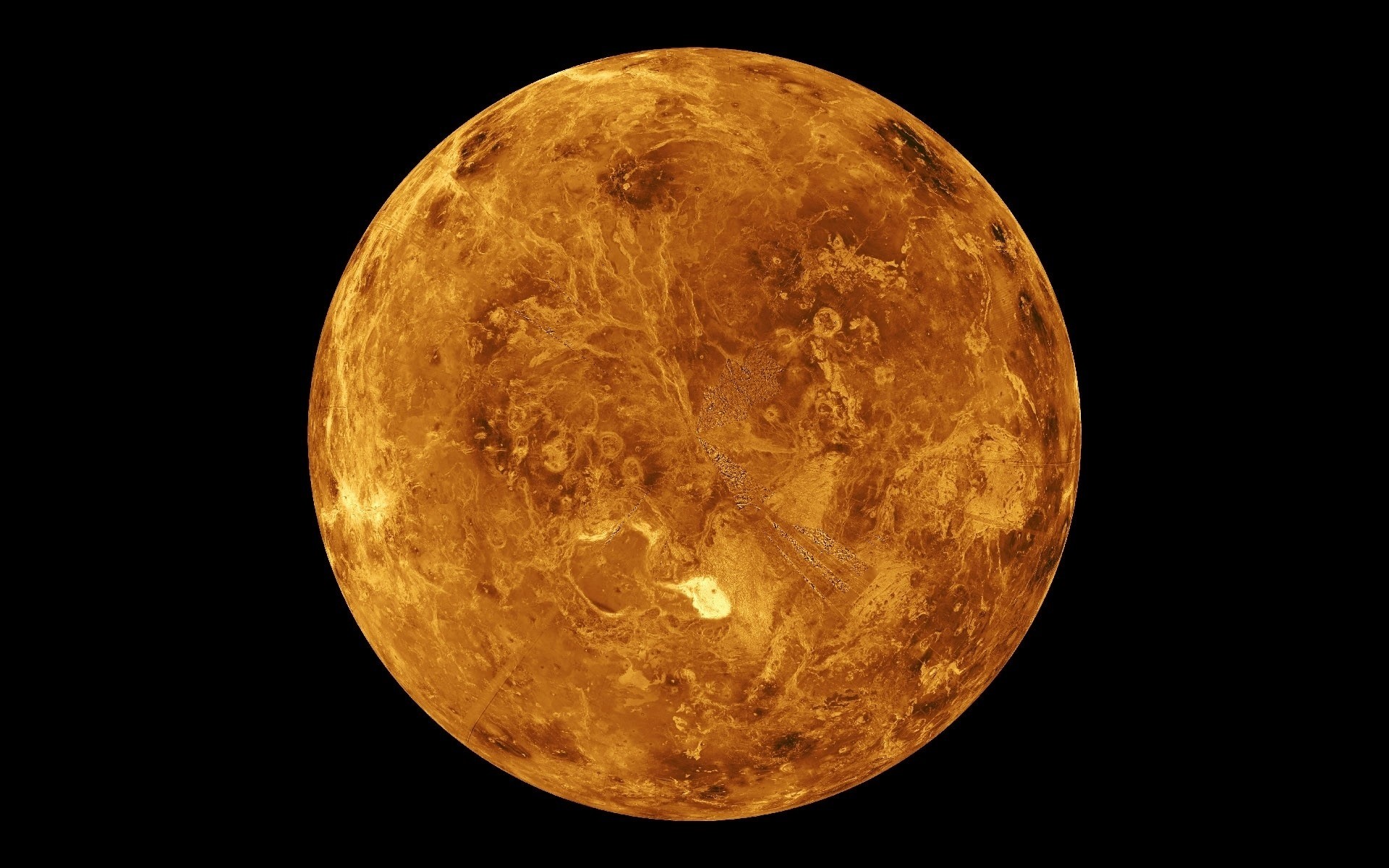Venus planet surface with clouds HD Wallpaper