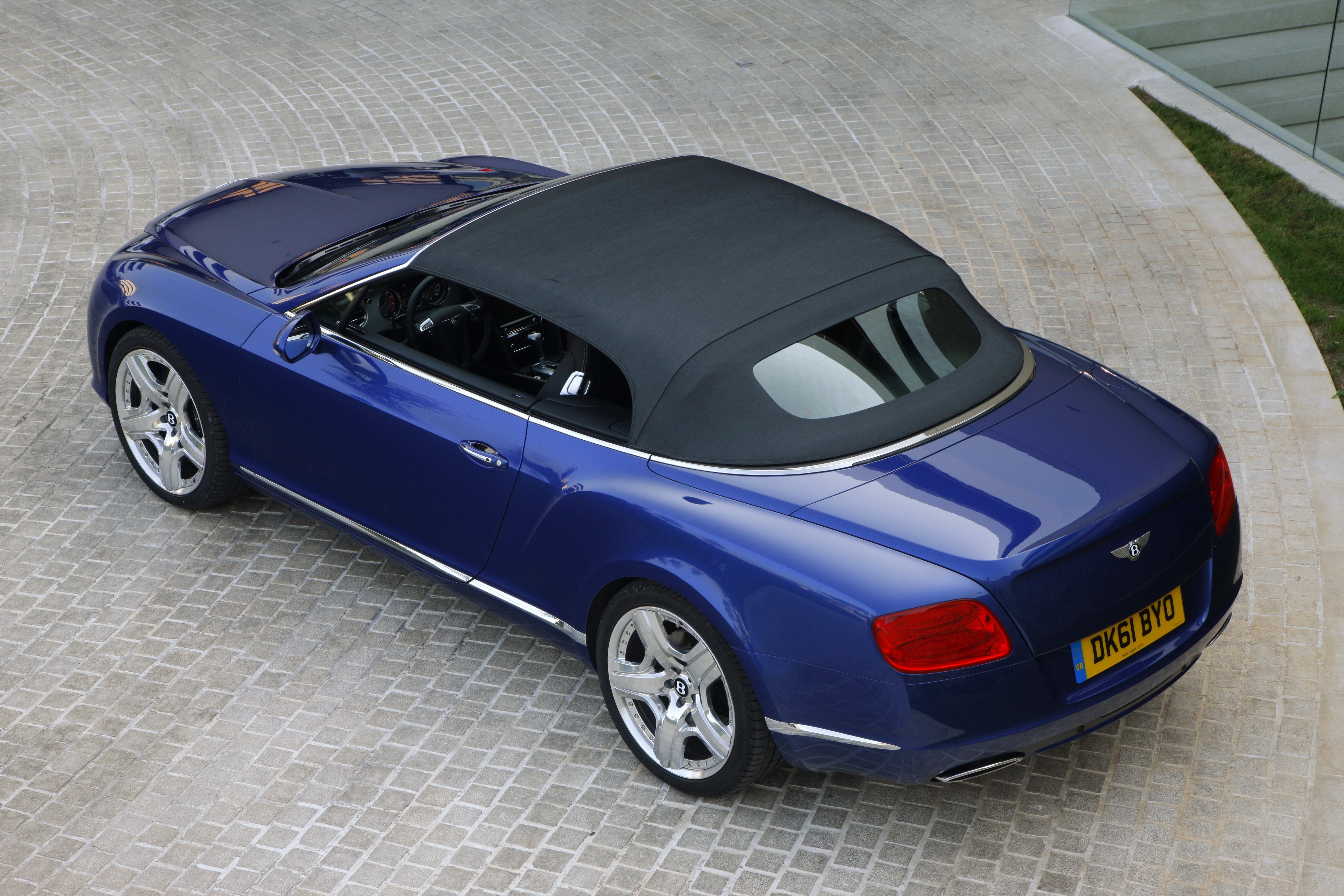 Blue 2012 Bentley Continental GTC W12 Convertible HD Wallpaper