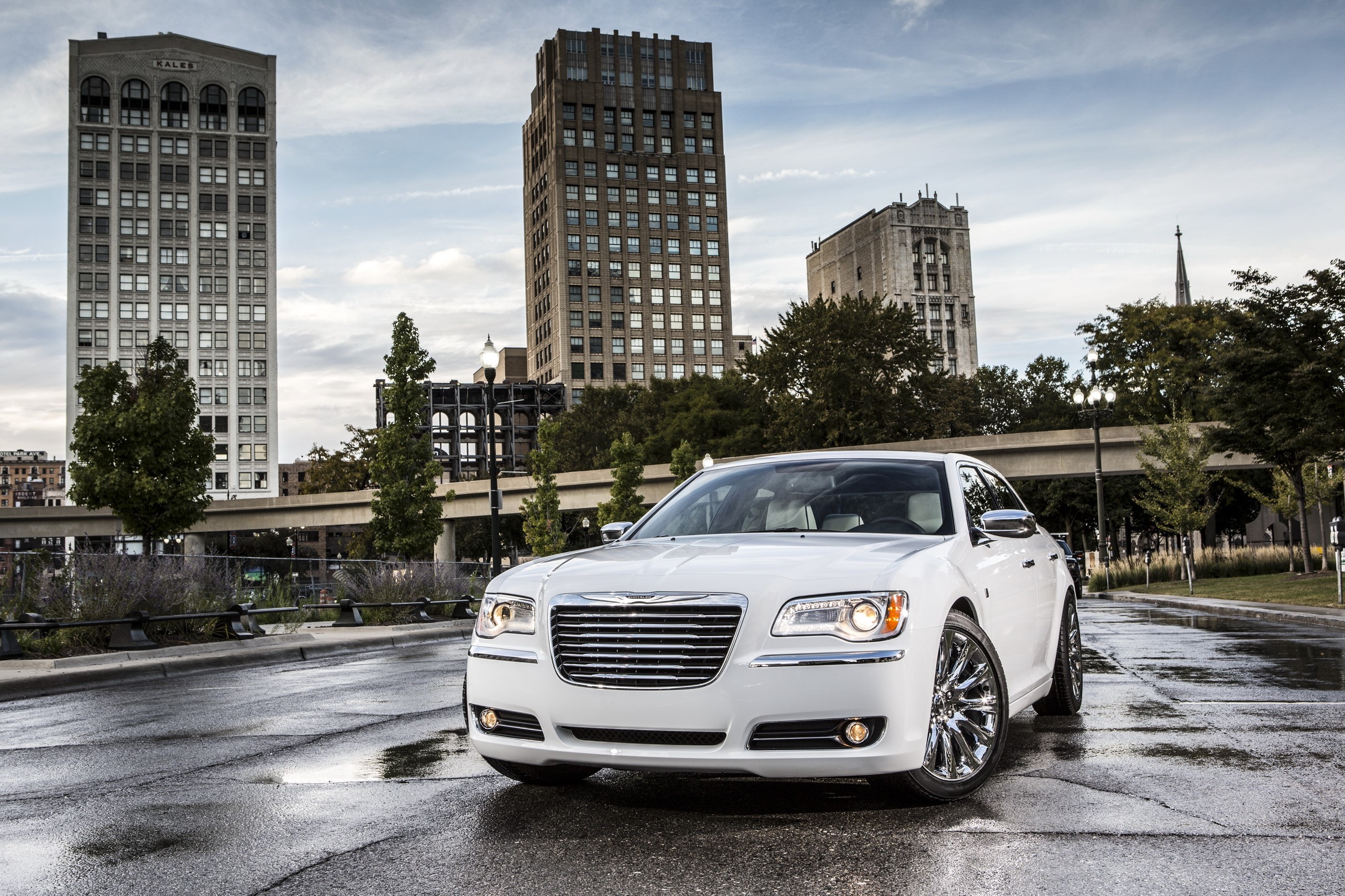 White Chrysler 300 Motown Edition Sedan HD Wallpaper