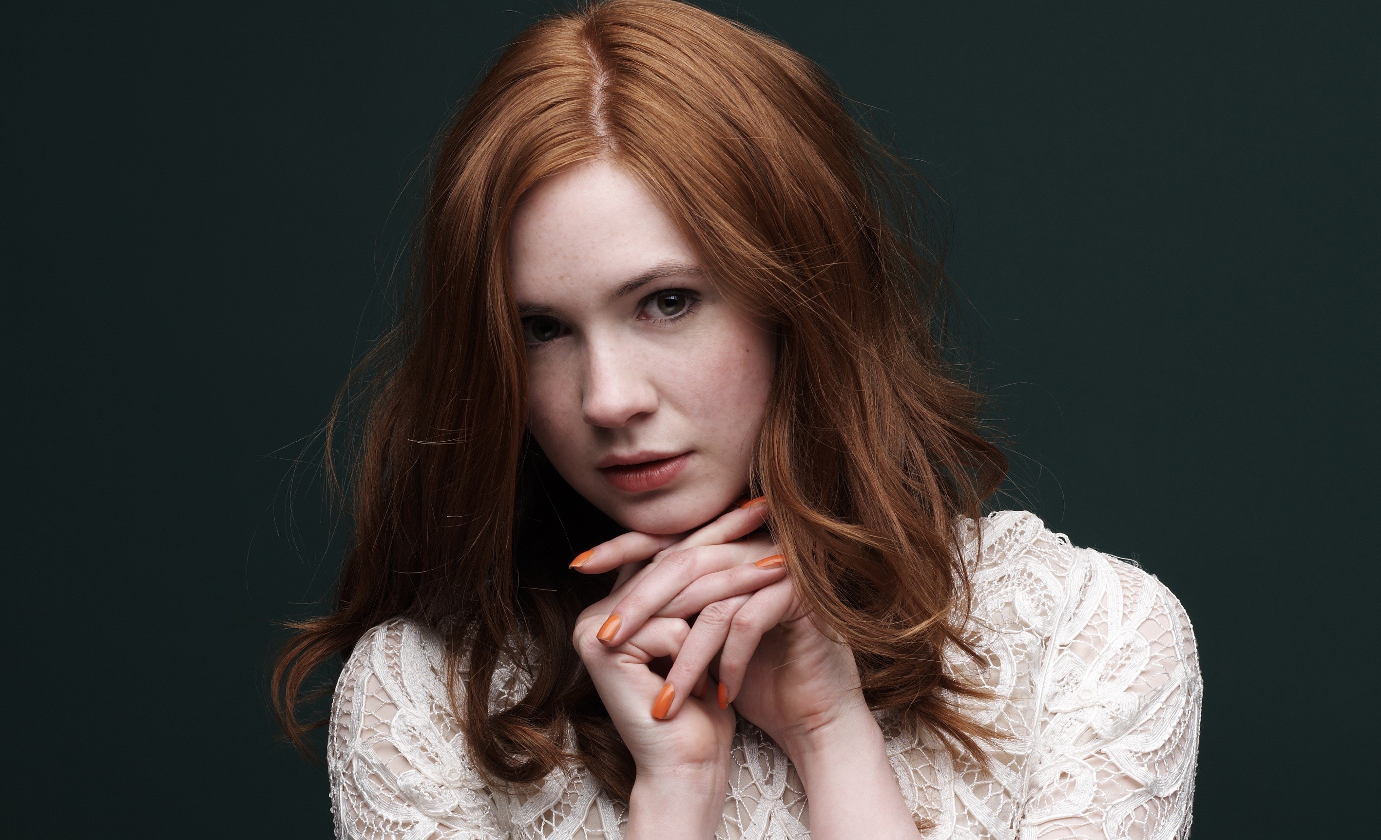 Karen Gillan with red hair HD Wallpaper