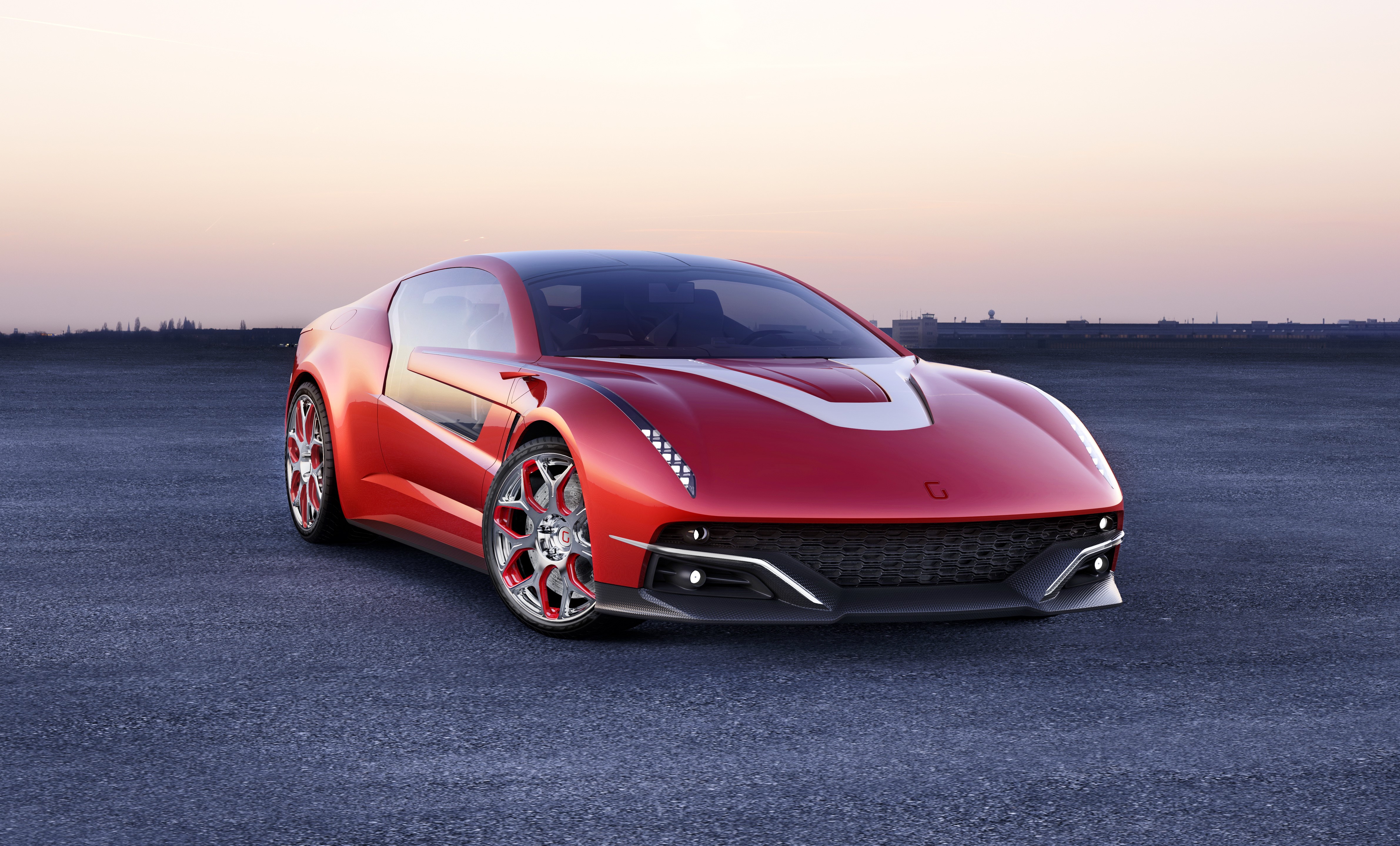 4K Red 2012 Italdesign Brivido Luxury Car HD Wallpaper