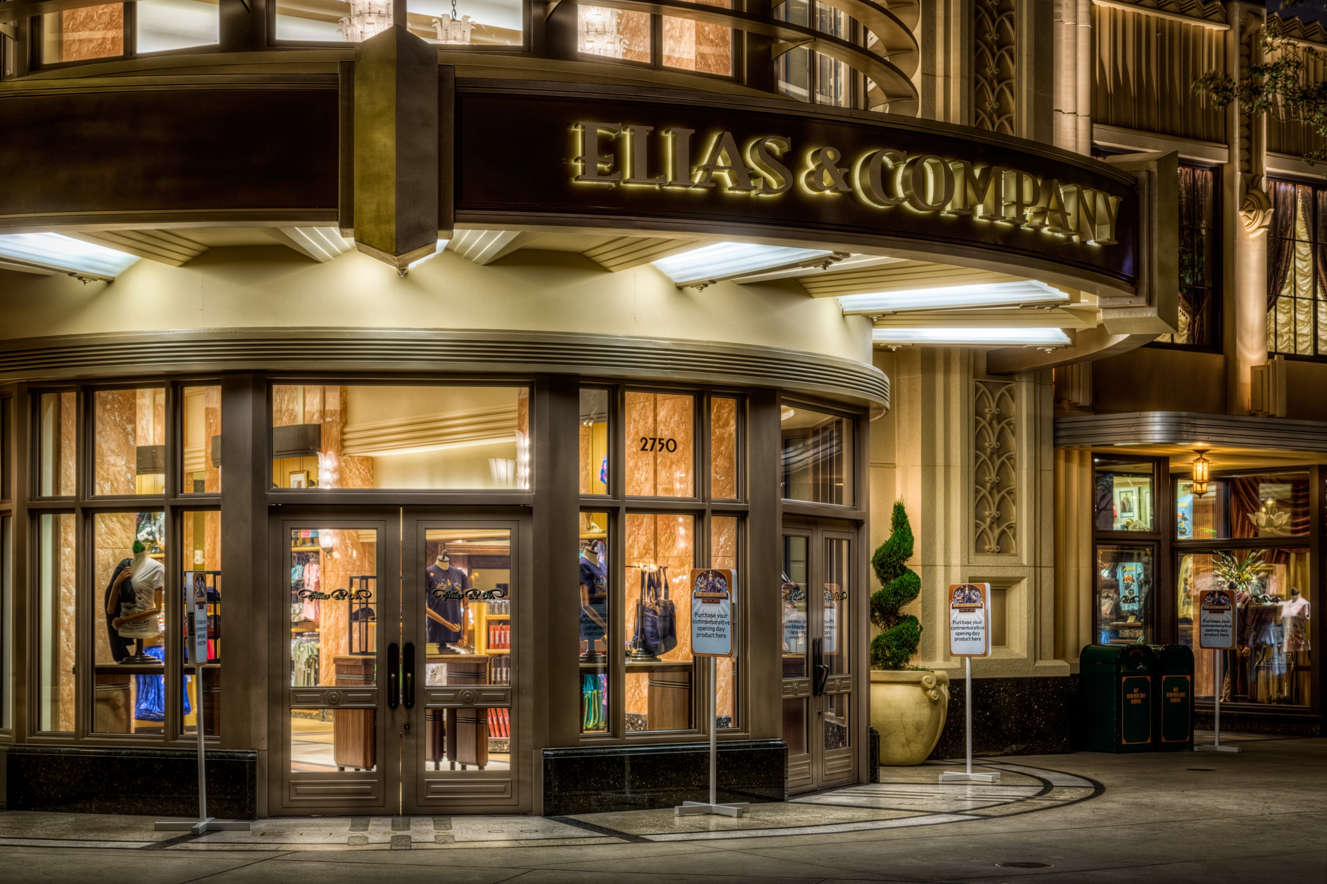 Elias & Company Storefront at Night HD Wallpaper