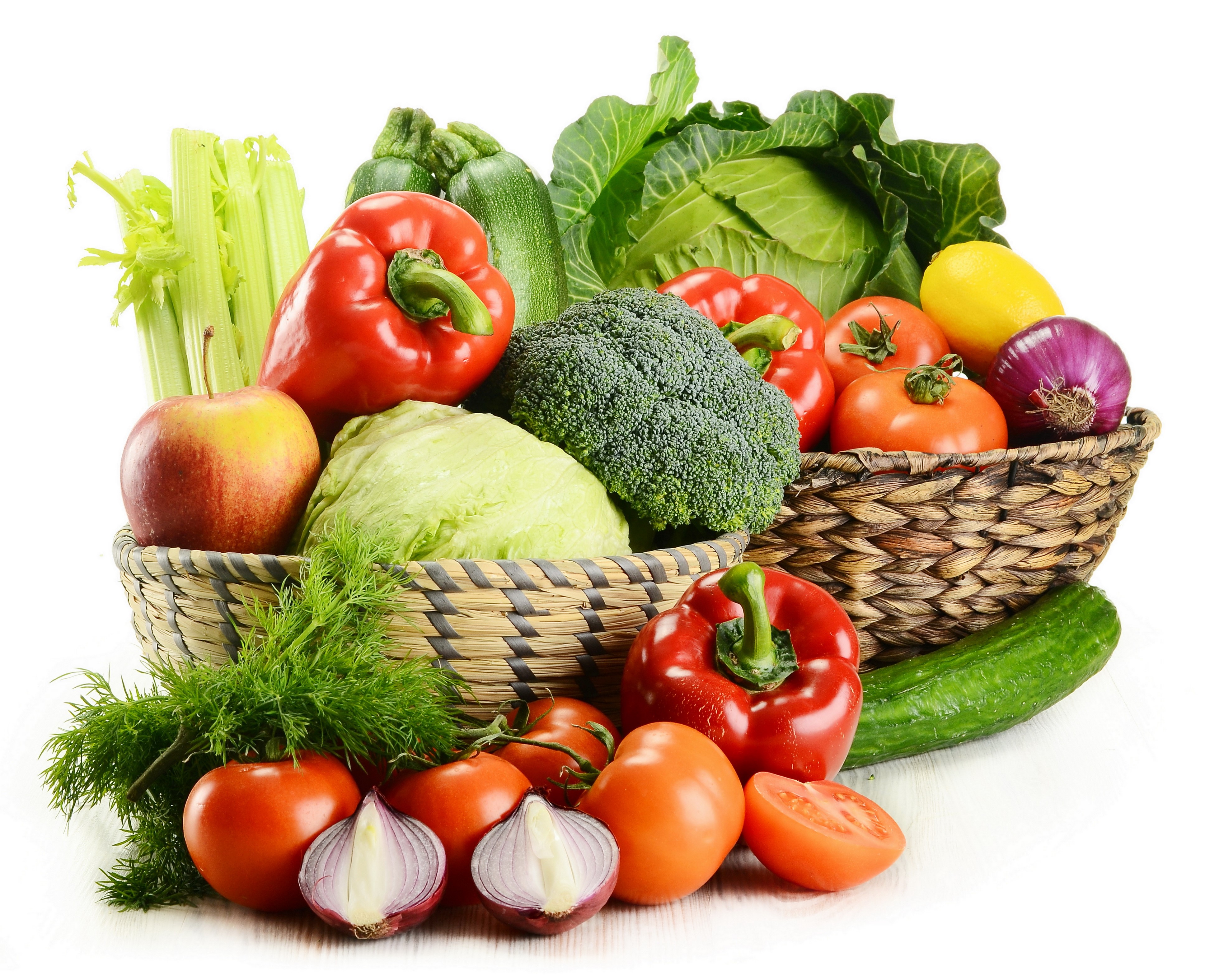 4K Vegetables in Baskets HD Wallpaper