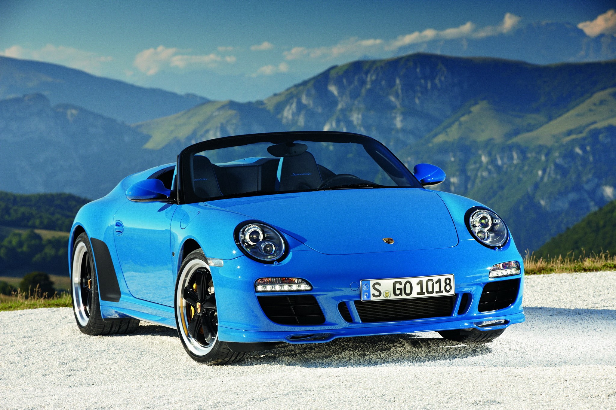 Blue Porsche 911 Carrera Speedster Convertible HD Wallpaper