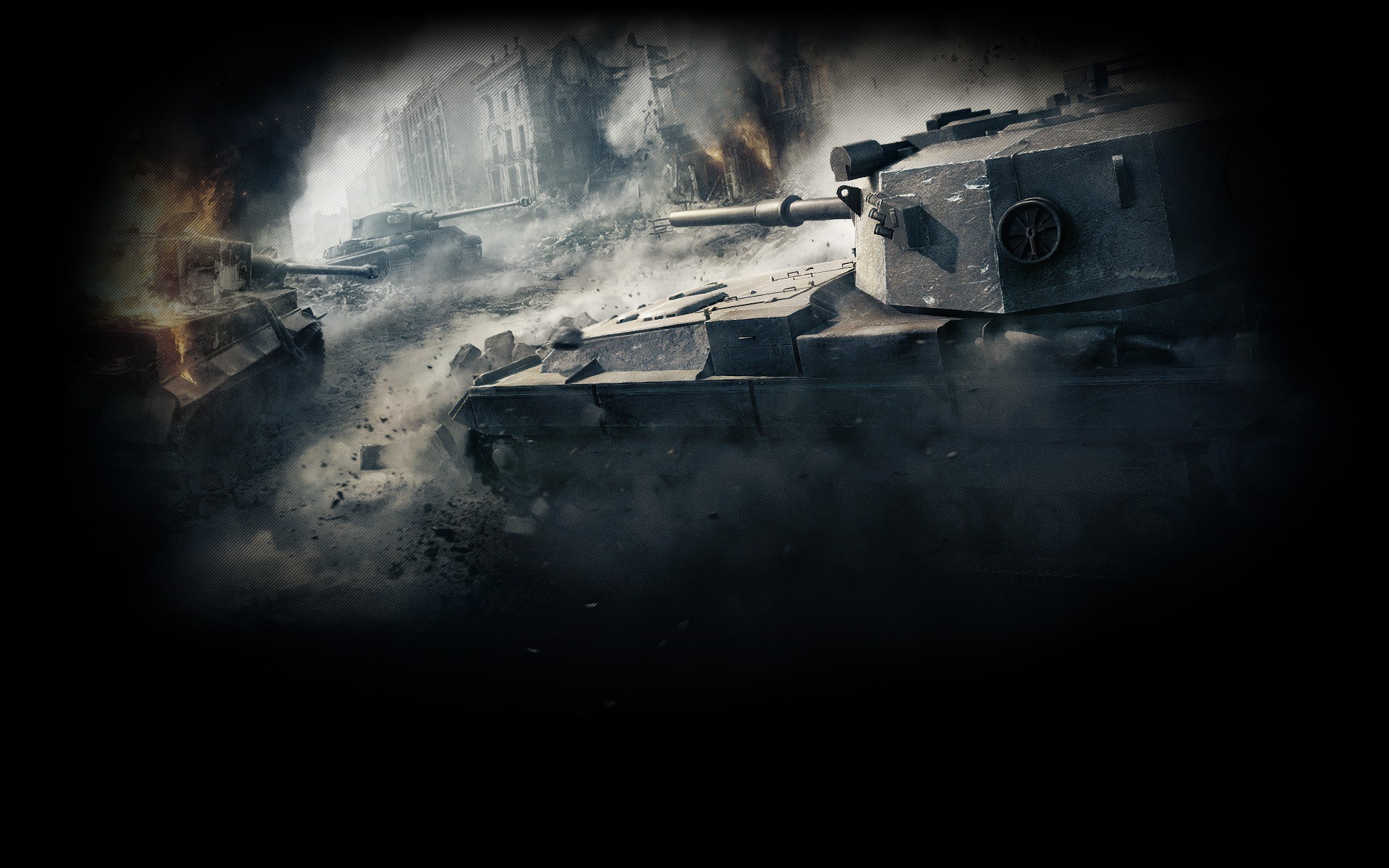 World of Tanks battle scene HD Wallpaper