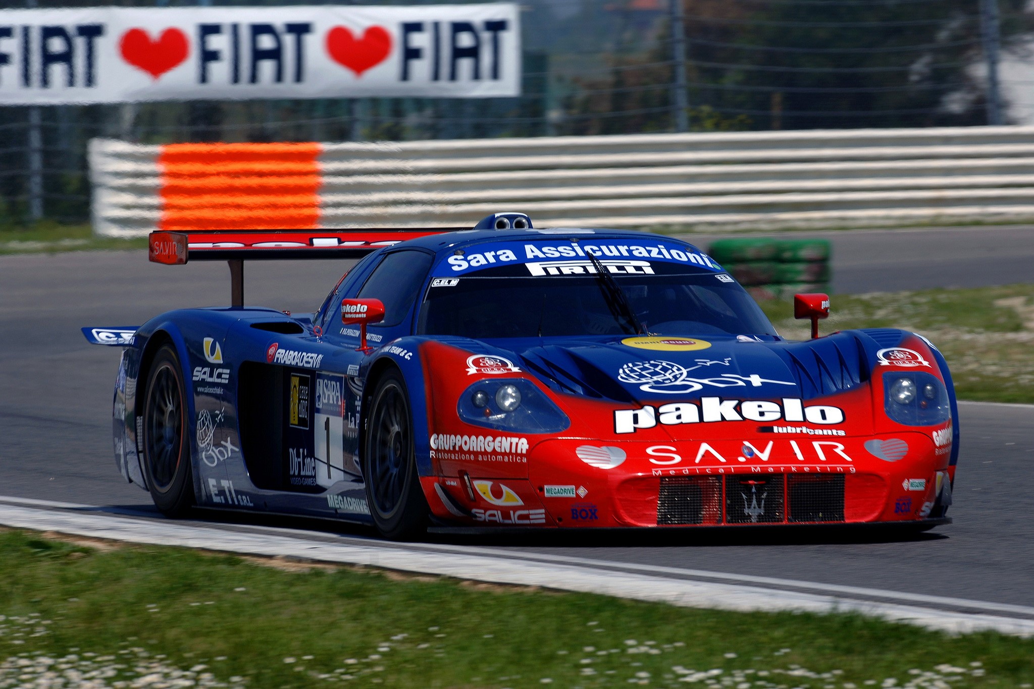 Maserati MC12 Corse GT Italia race car on track HD Wallpaper