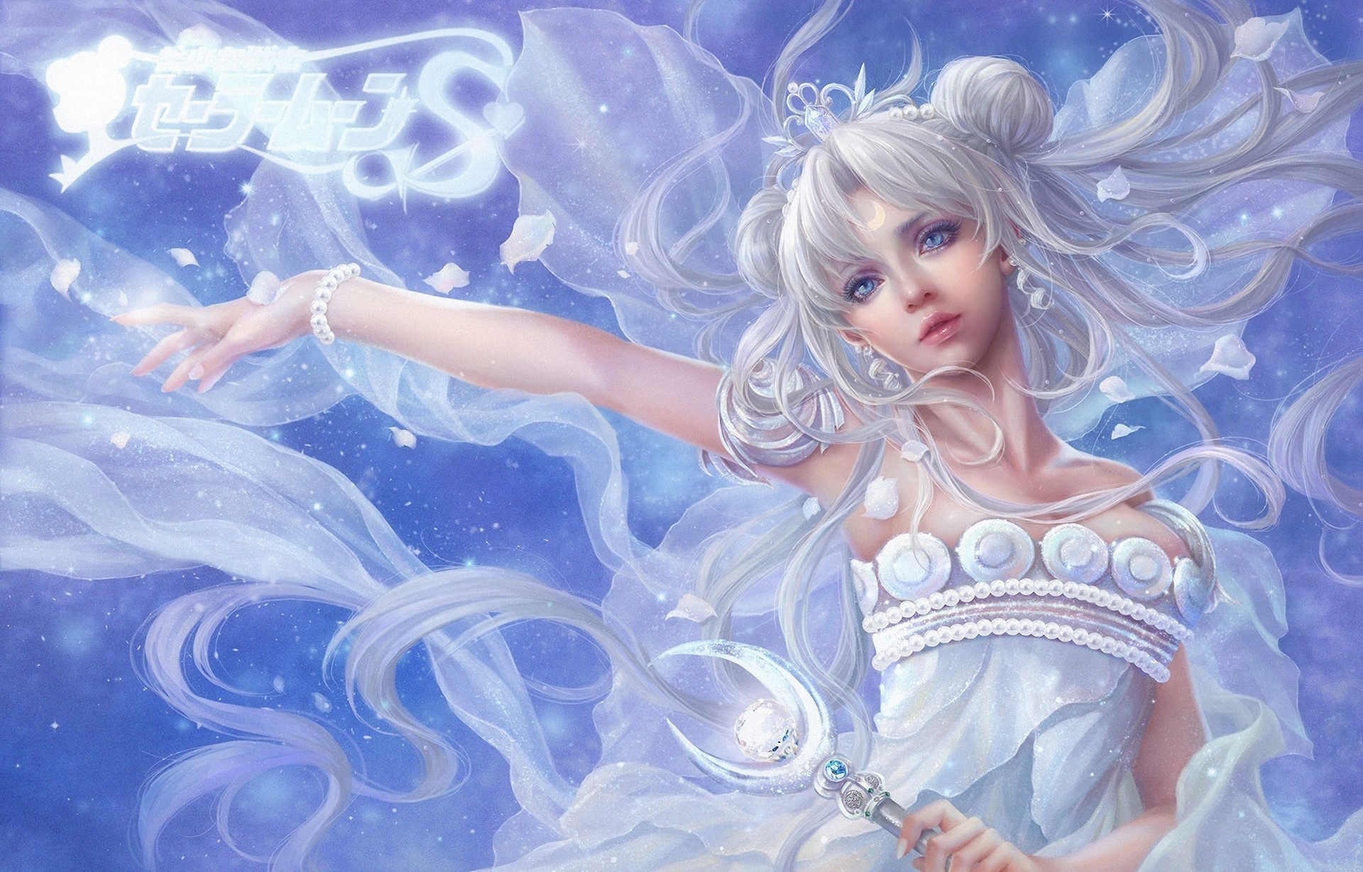 Sailor Moon S artwork of Princess Serenity HD Wallpaper