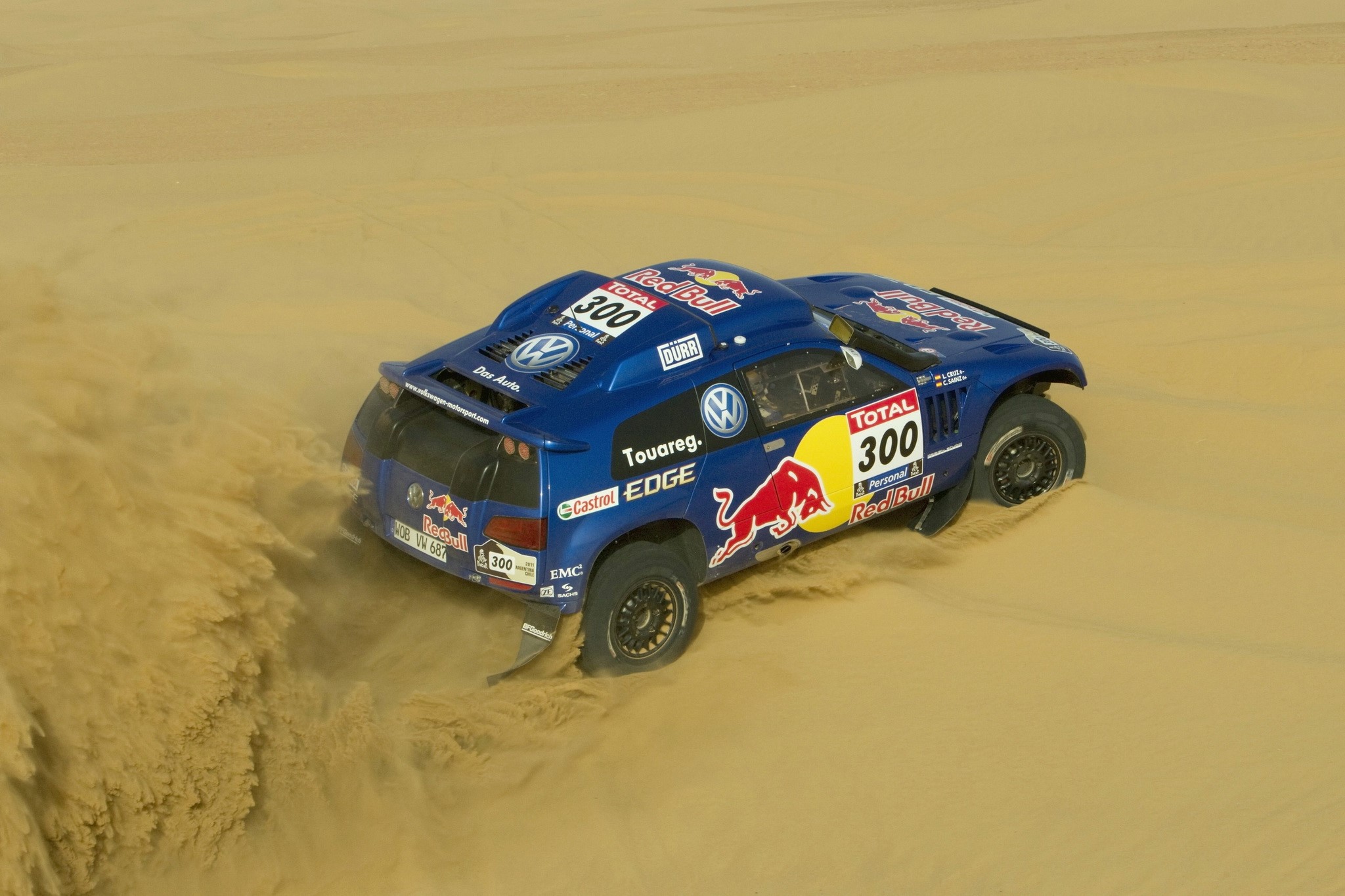 Volkswagen Race Touareg 3 in the Desert HD Wallpaper