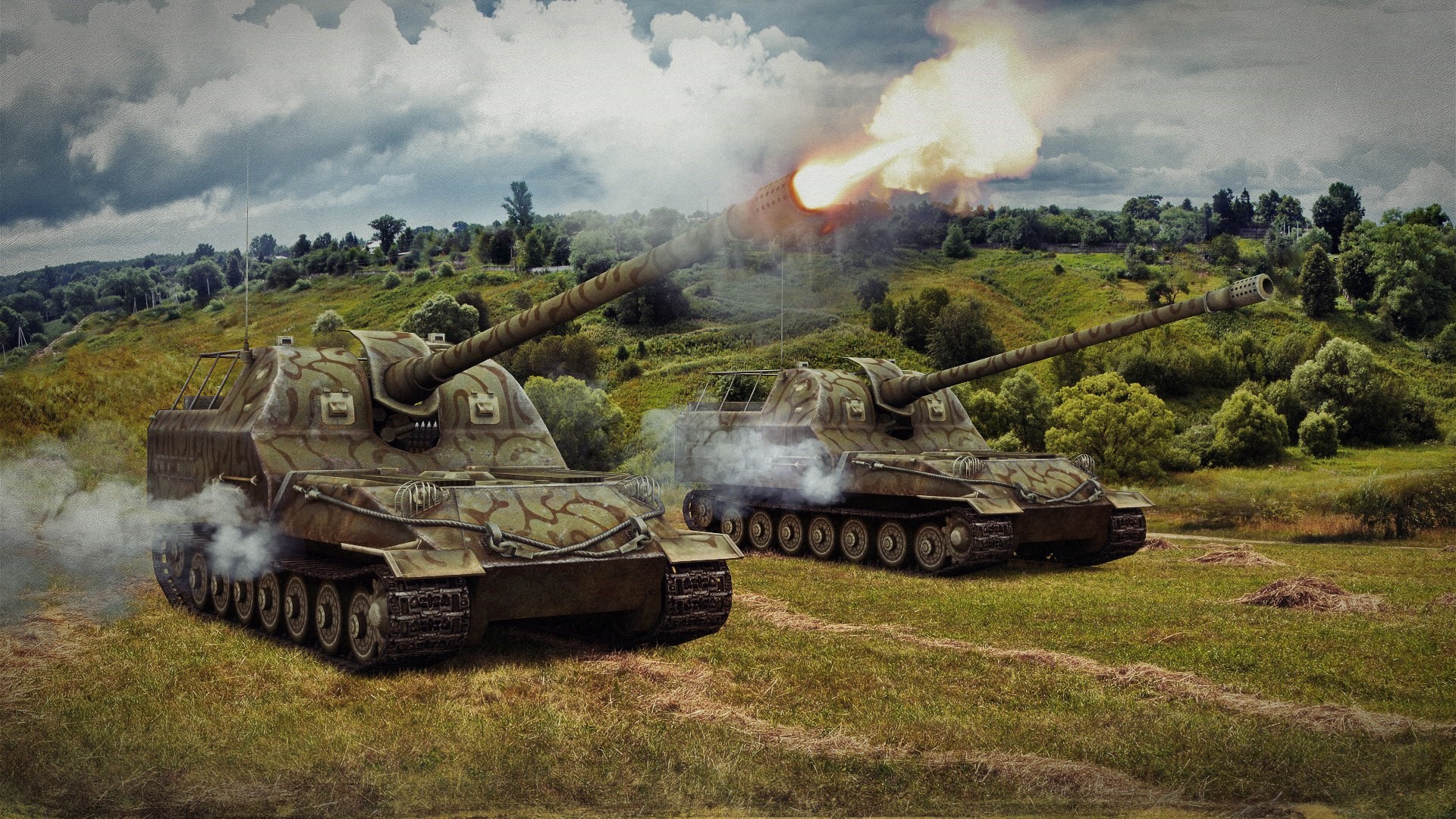 Object 261 SPG firing in World of Tanks HD Wallpaper