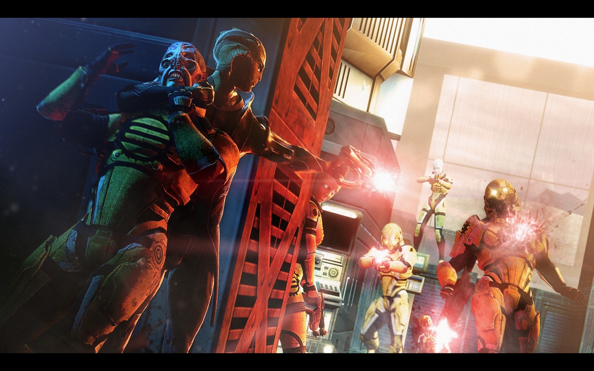 Mass Effect Warriors in Battle HD Wallpaper
